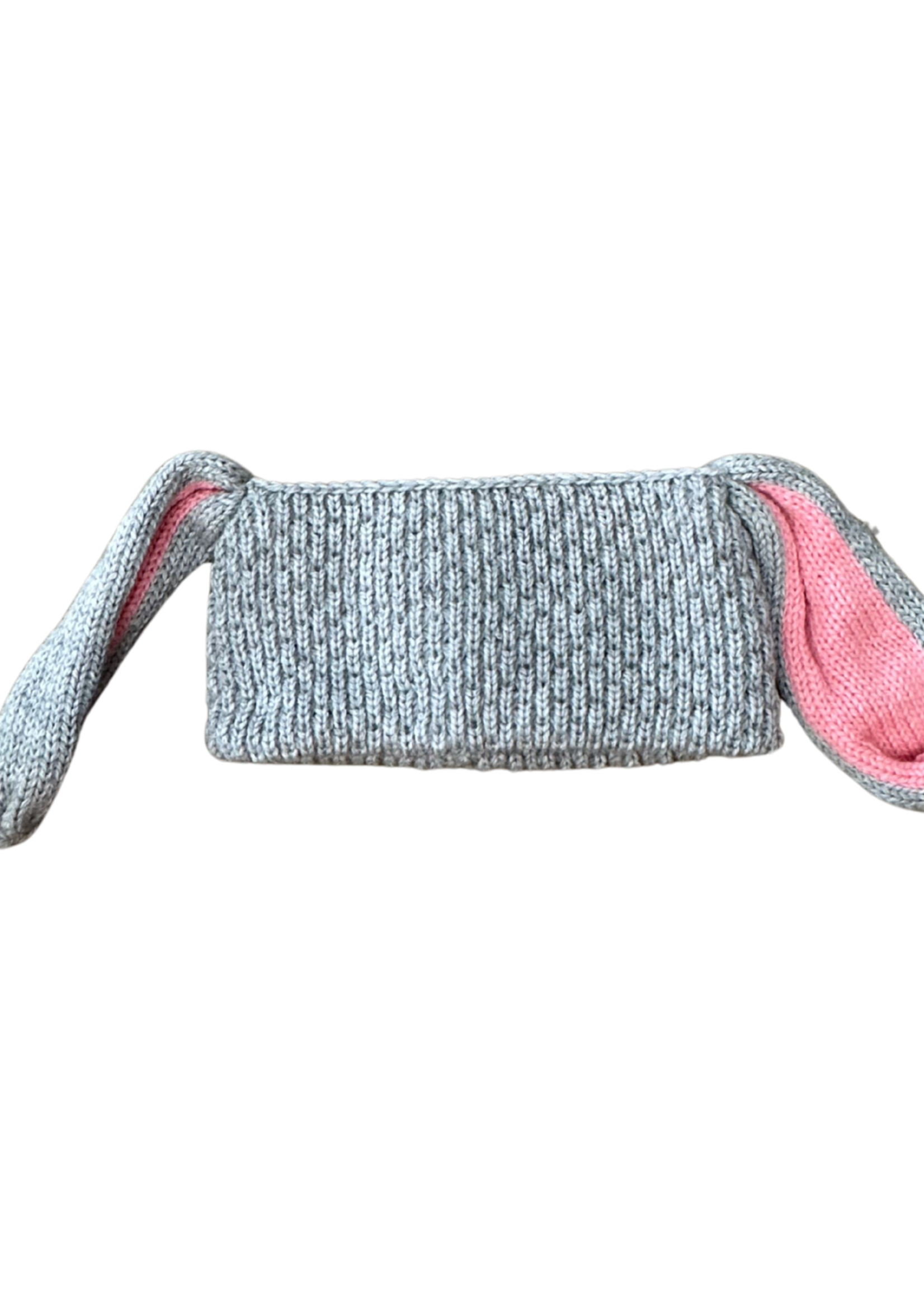 Peruvian Trading Company Bunny Headband Grey Hand Knit