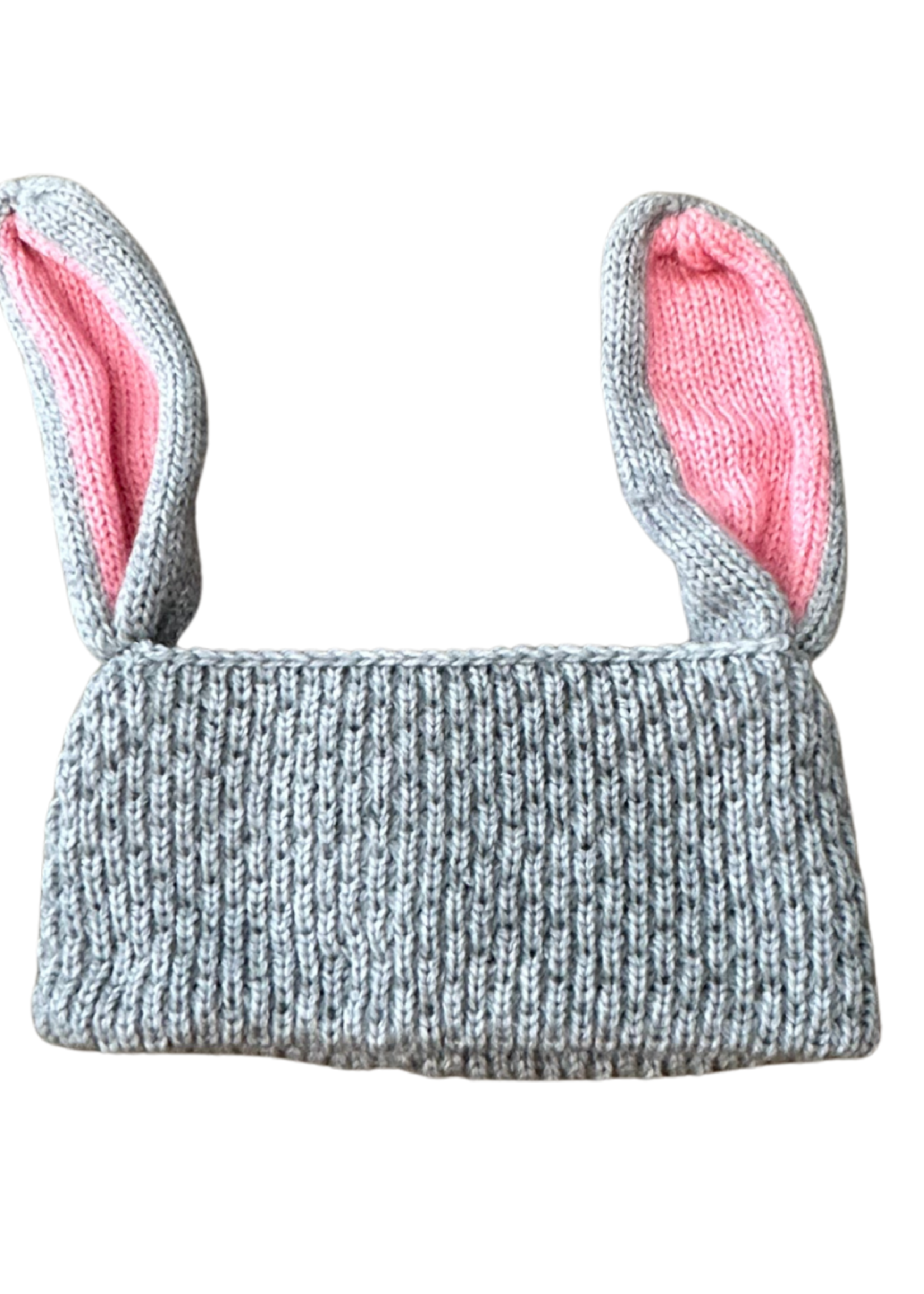 Peruvian Trading Company Bunny Headband Grey Hand Knit