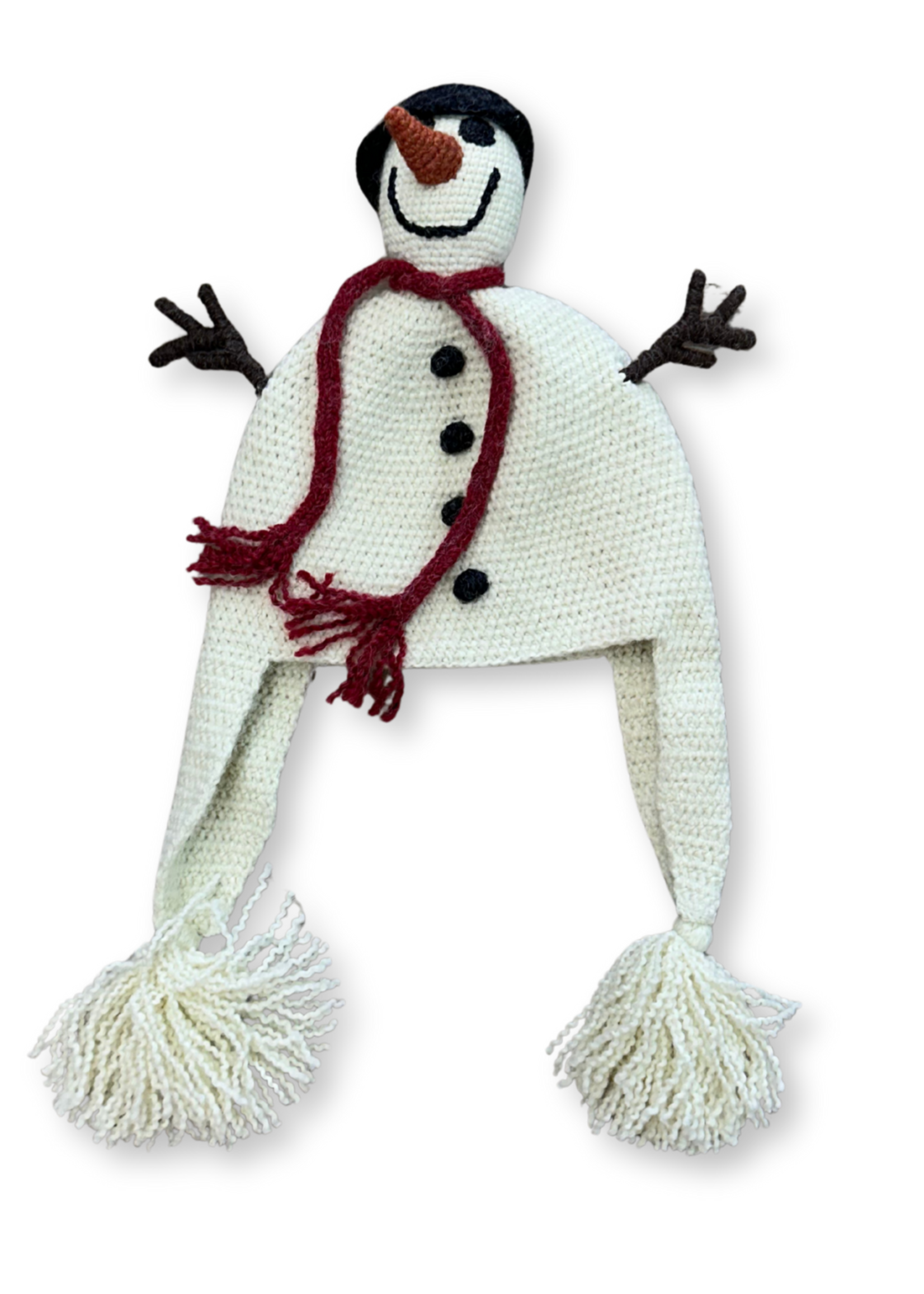 Peruvian Trading Company Snow Man Hand Crochet Hat