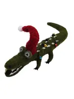 Sugarboo & Co. Alligator w/ Santa Hat Felt Ornament
