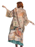 Market of Stars Lovelight Long Duster Bamboo Kimono Robe Deer Swallow