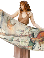Market of Stars Lovelight Bamboo Scarf Woodland Deer & Swallow