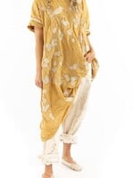 Magnolia Pearl Artist Smock Dress 788 Marigold Bird Embroidery