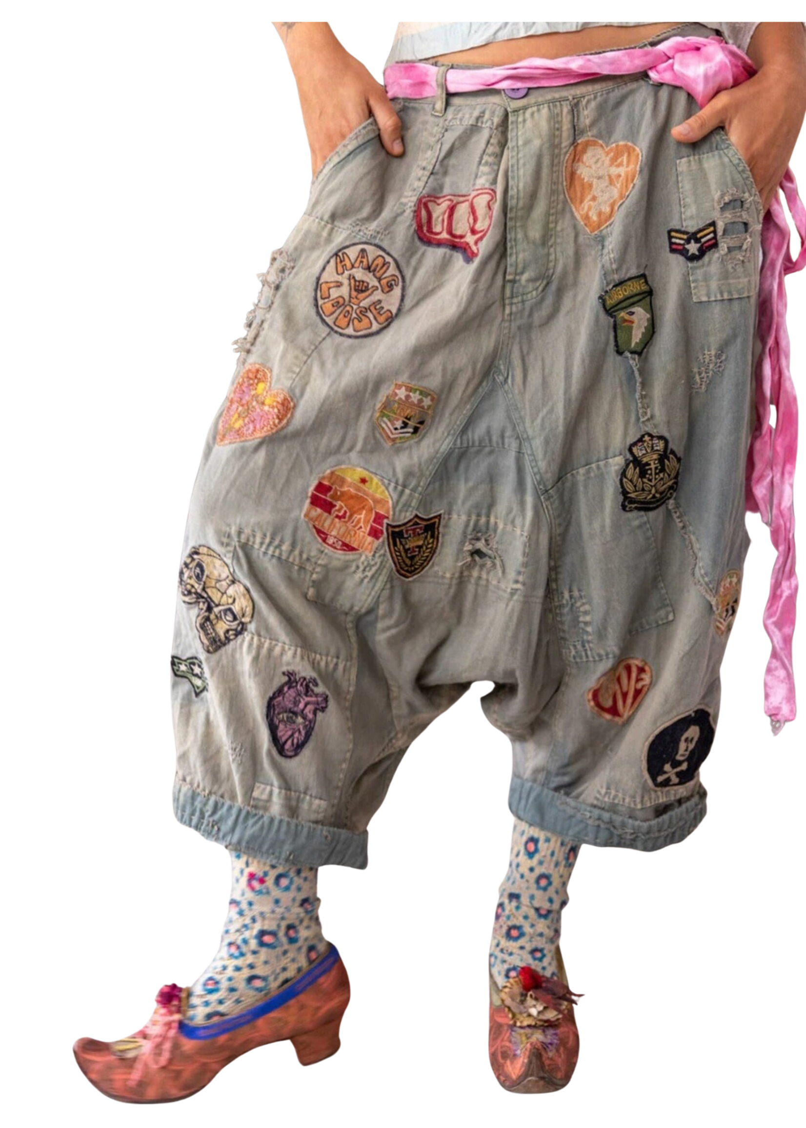 Magnolia Pearl Embroidered Patch Joni Trousers Pants 772 Peace One Size