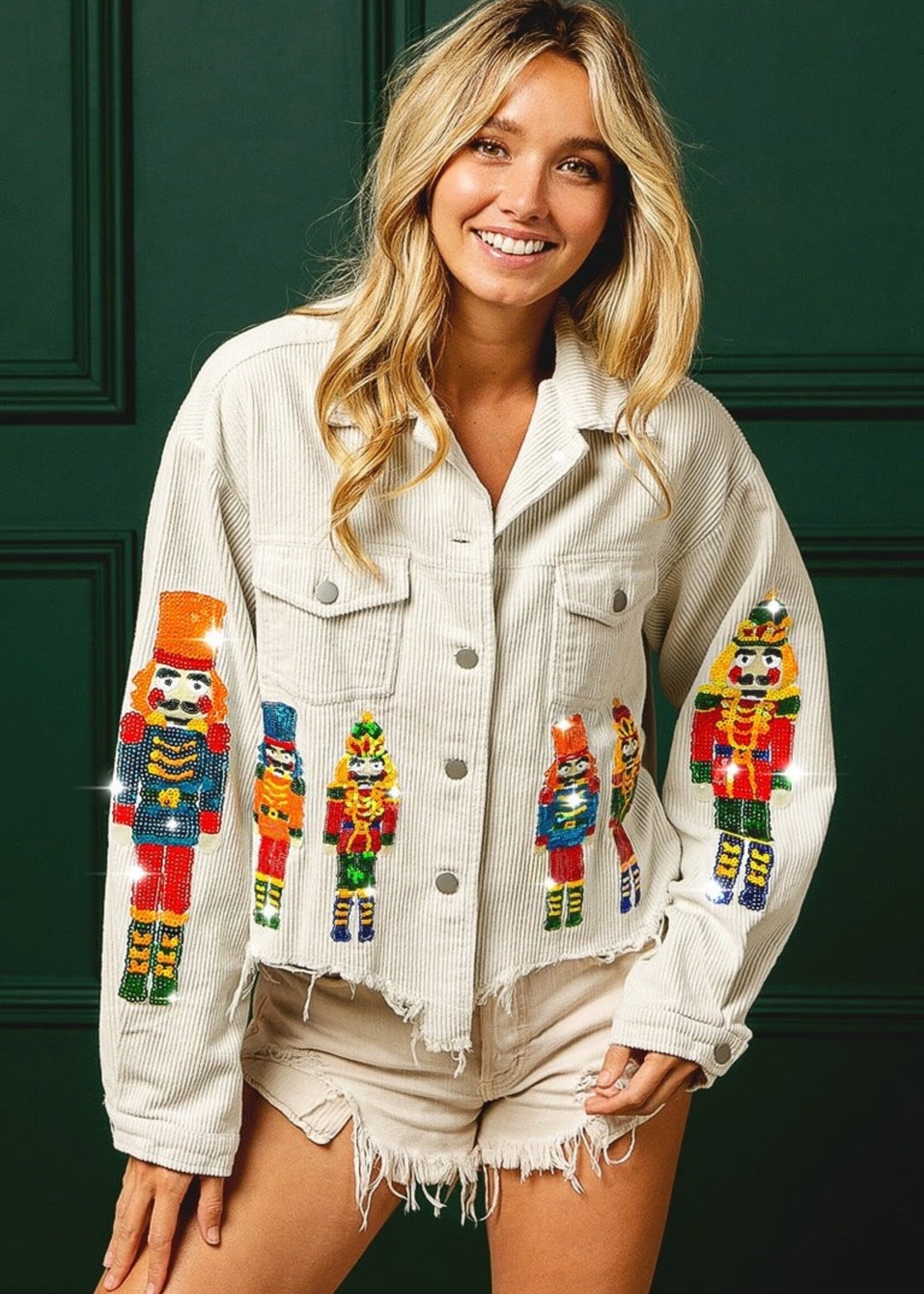 Bibi Nutcracker Corduroy Jacket - Green
