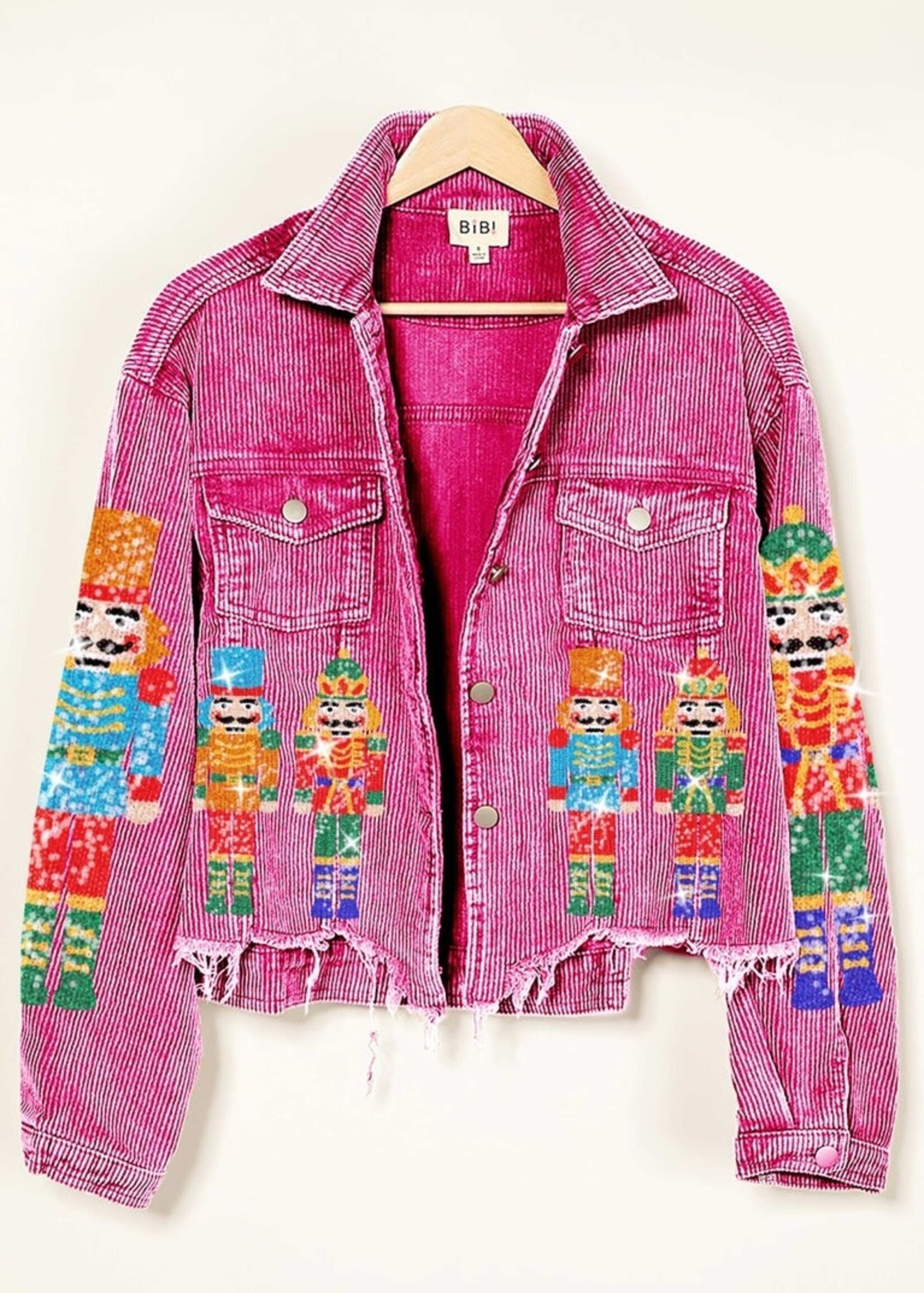 Bibi Nutcracker Corduroy Jacket - Fuchsia Pink