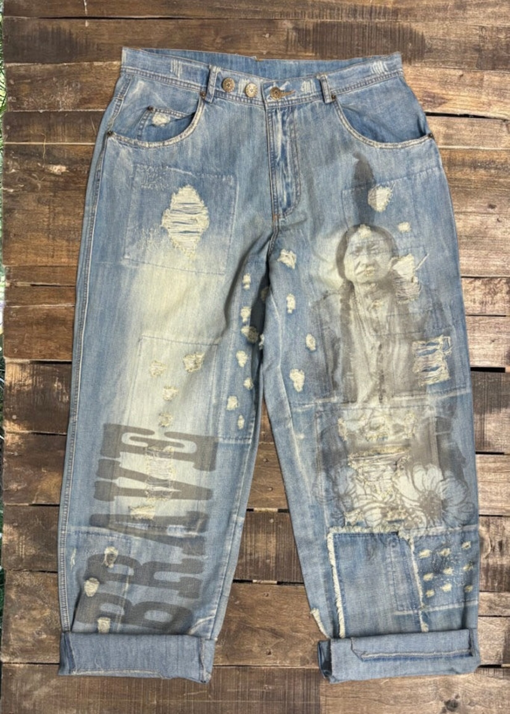Jaded Gypsy Peace & Love Jeans Braveheart