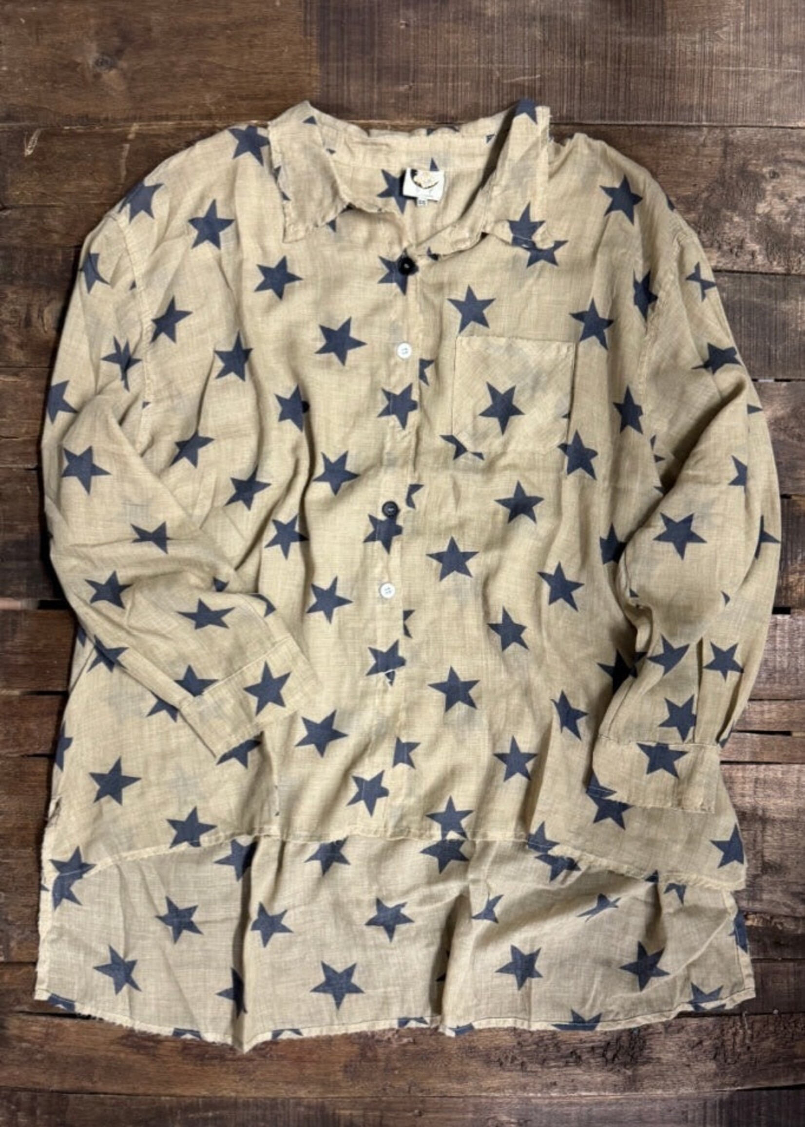 Jaded Gypsy Clothing Starburst Top - Navy Star One Size