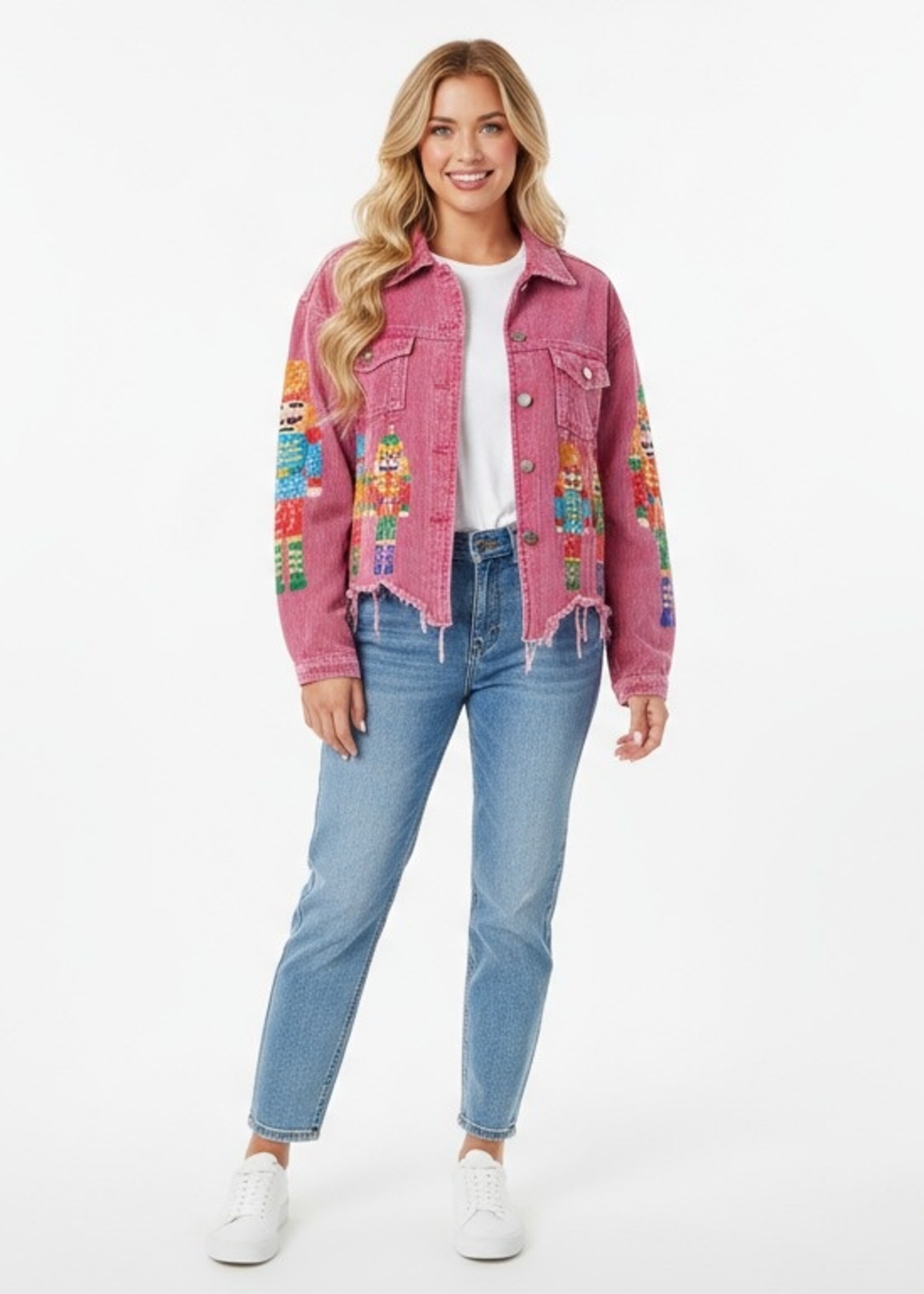 Bibi Nutcracker Corduroy Jacket - Fuchsia Pink