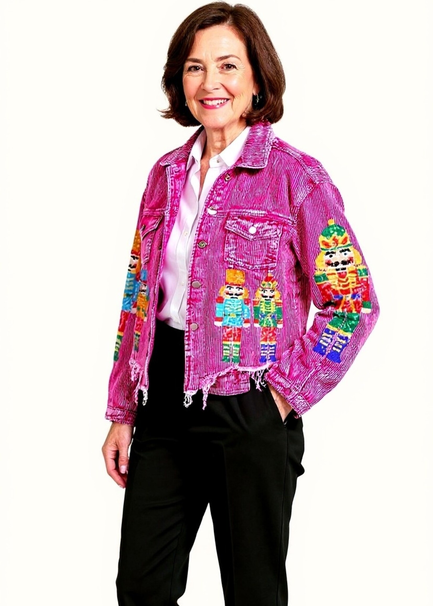 Bibi Nutcracker Corduroy Jacket - Fuchsia Pink