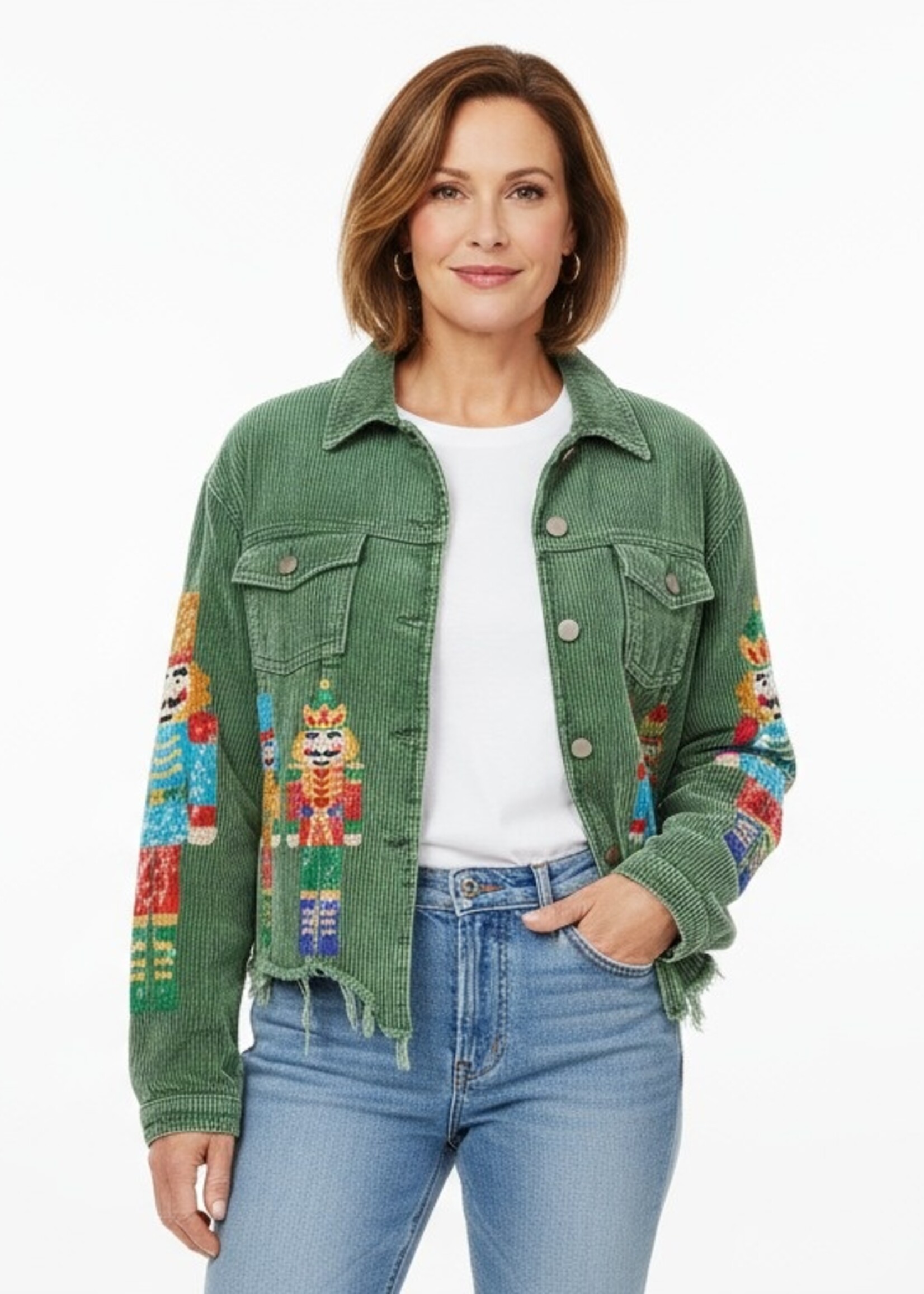 Bibi Nutcracker Corduroy Jacket - Green