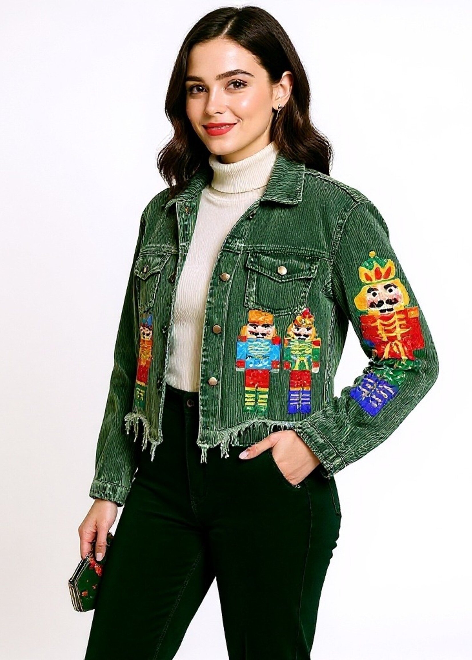 Bibi Nutcracker Corduroy Jacket - Green