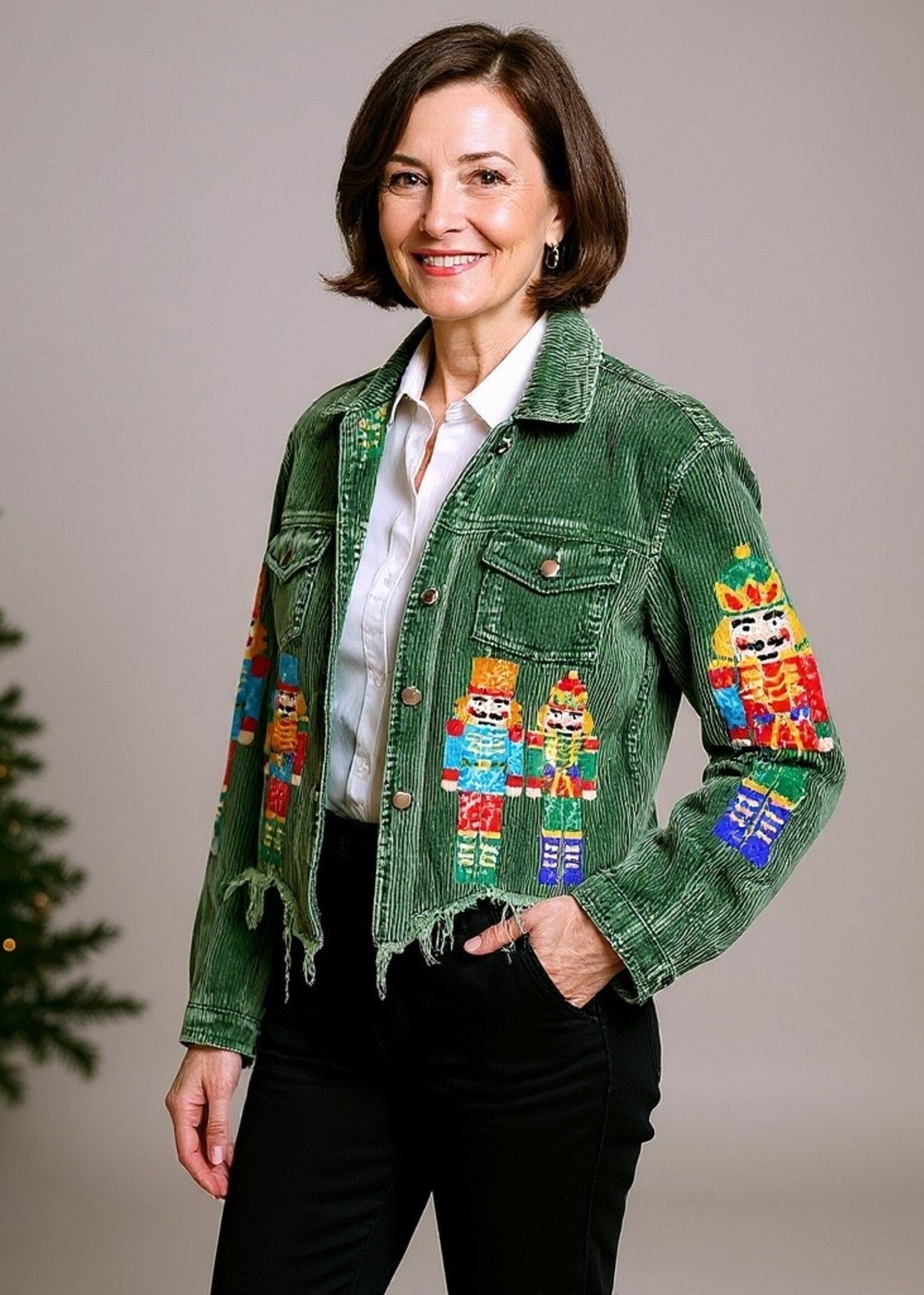 Bibi Nutcracker Corduroy Jacket - Green