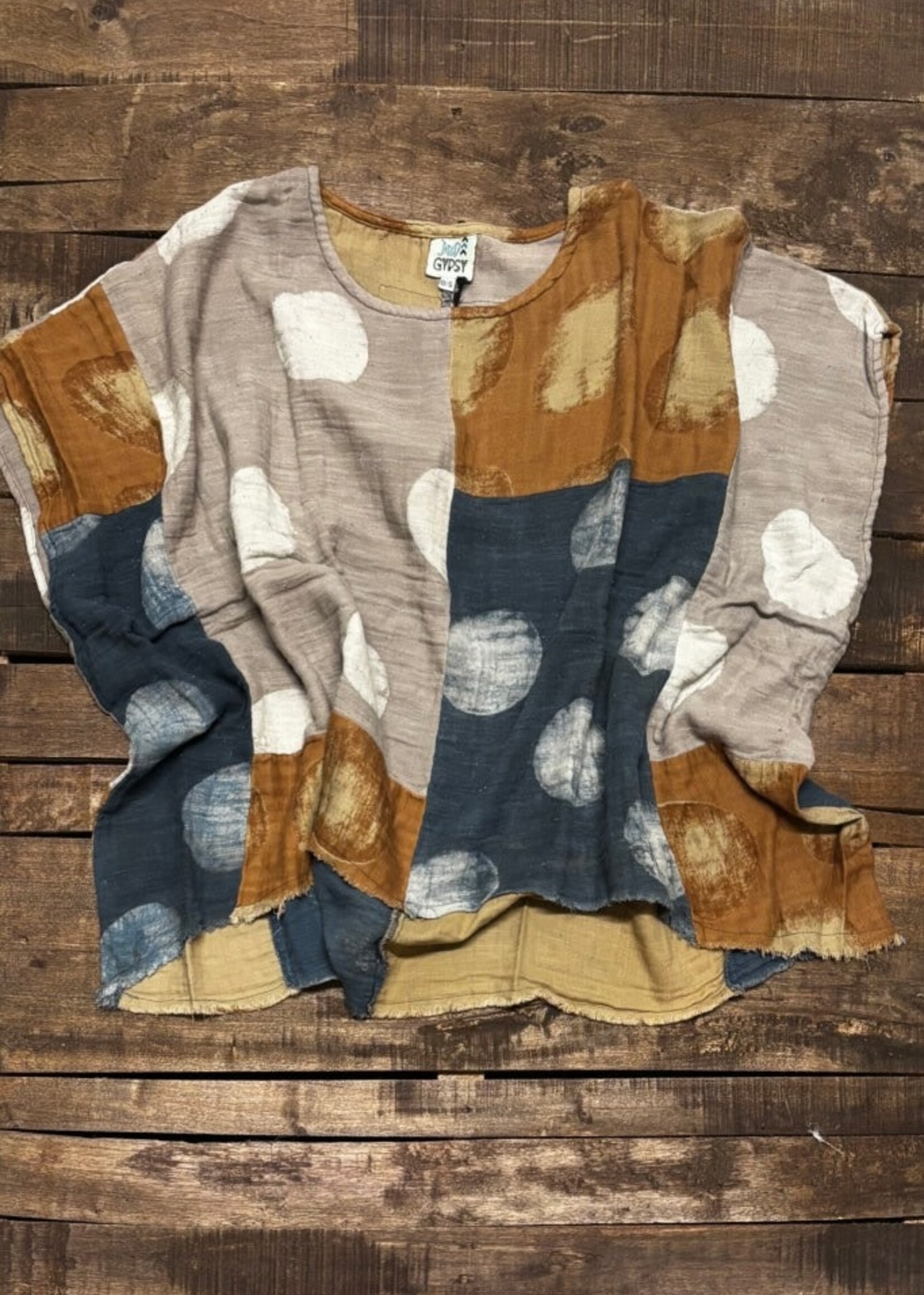 Jaded Gypsy Forever In The Clouds Top Multi Dot One Size