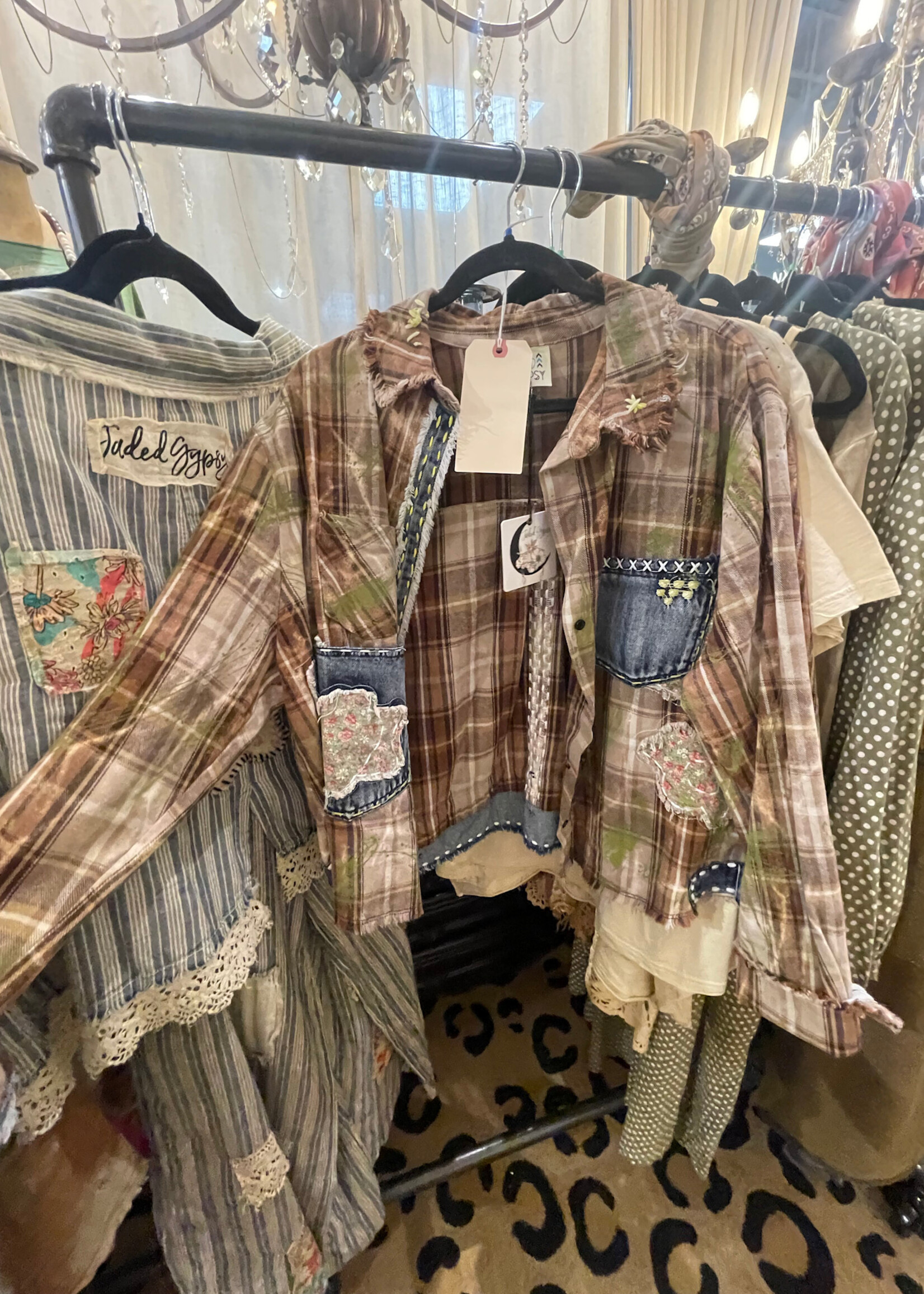 Jaded Gypsy Preorder Sagebrush Flannel Jacket Taupe