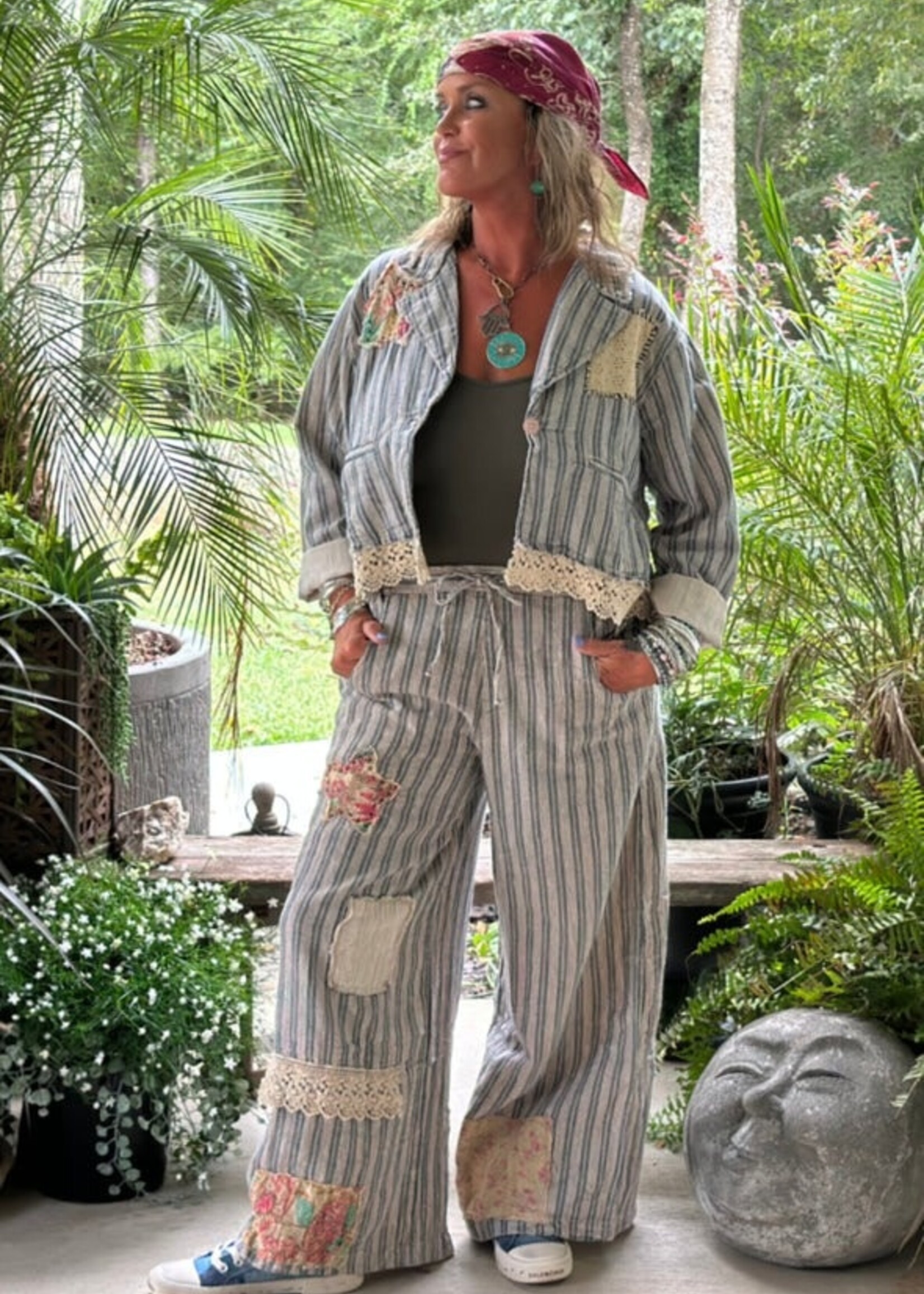 Jaded Gypsy Clothing Lined Up Trouser Pants