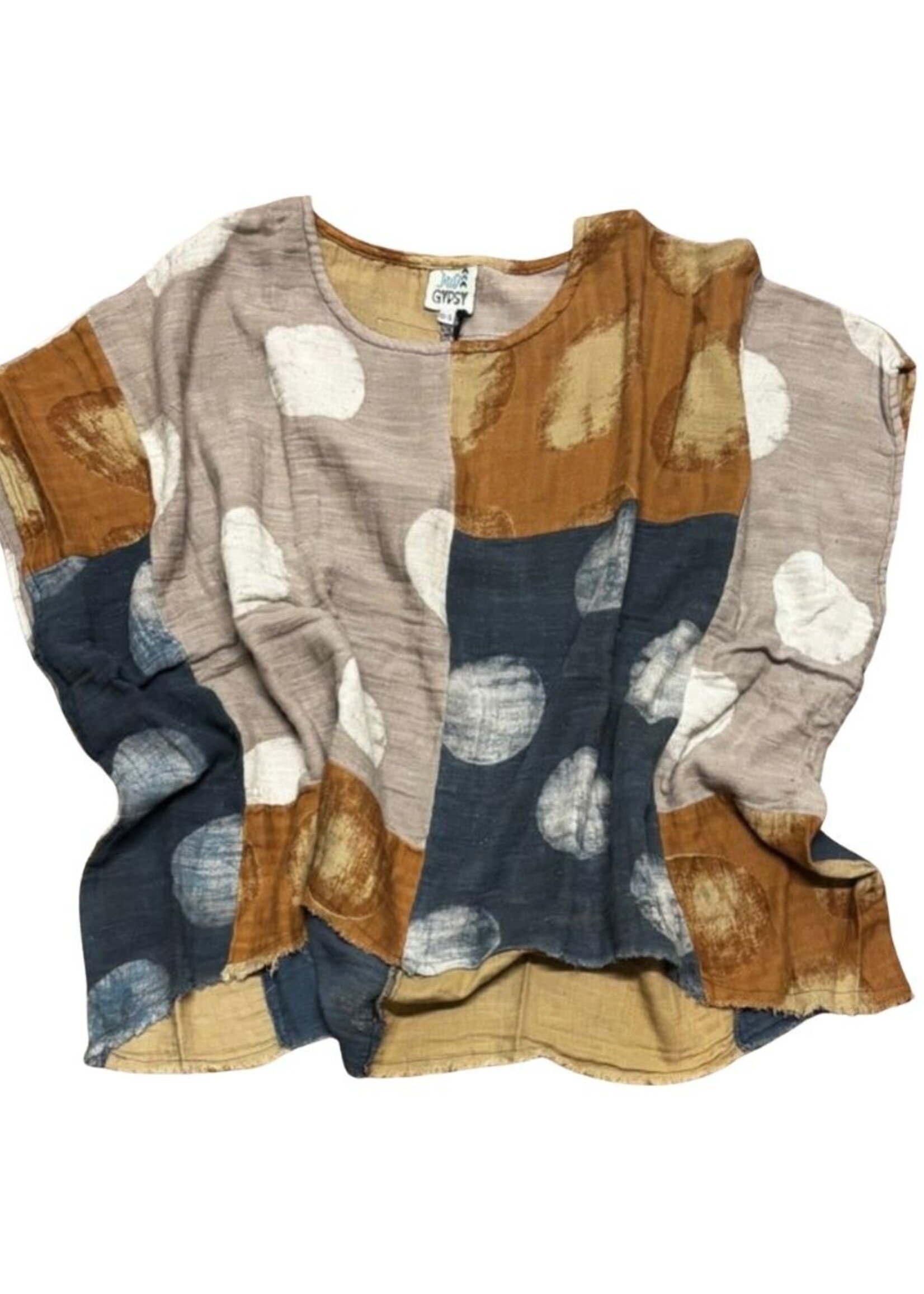 Jaded Gypsy Clothing Forever In The Clouds Top Multi Dot One Size