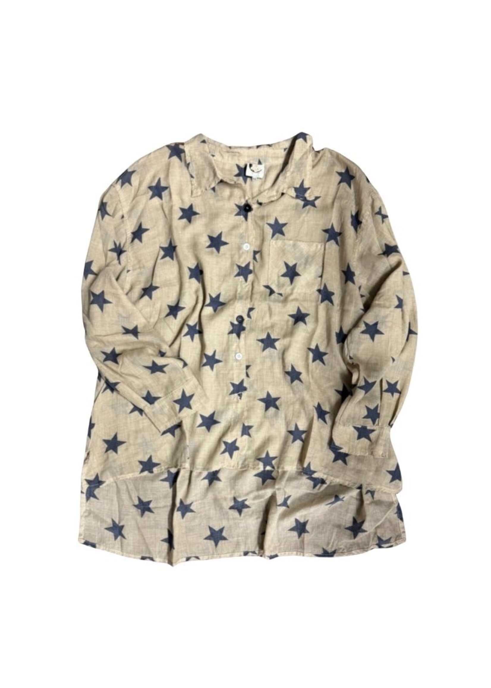 Jaded Gypsy Starburst Top - Navy Star One Size