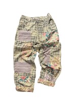 Jaded Gypsy Traveling On Pants Taupe Plaid