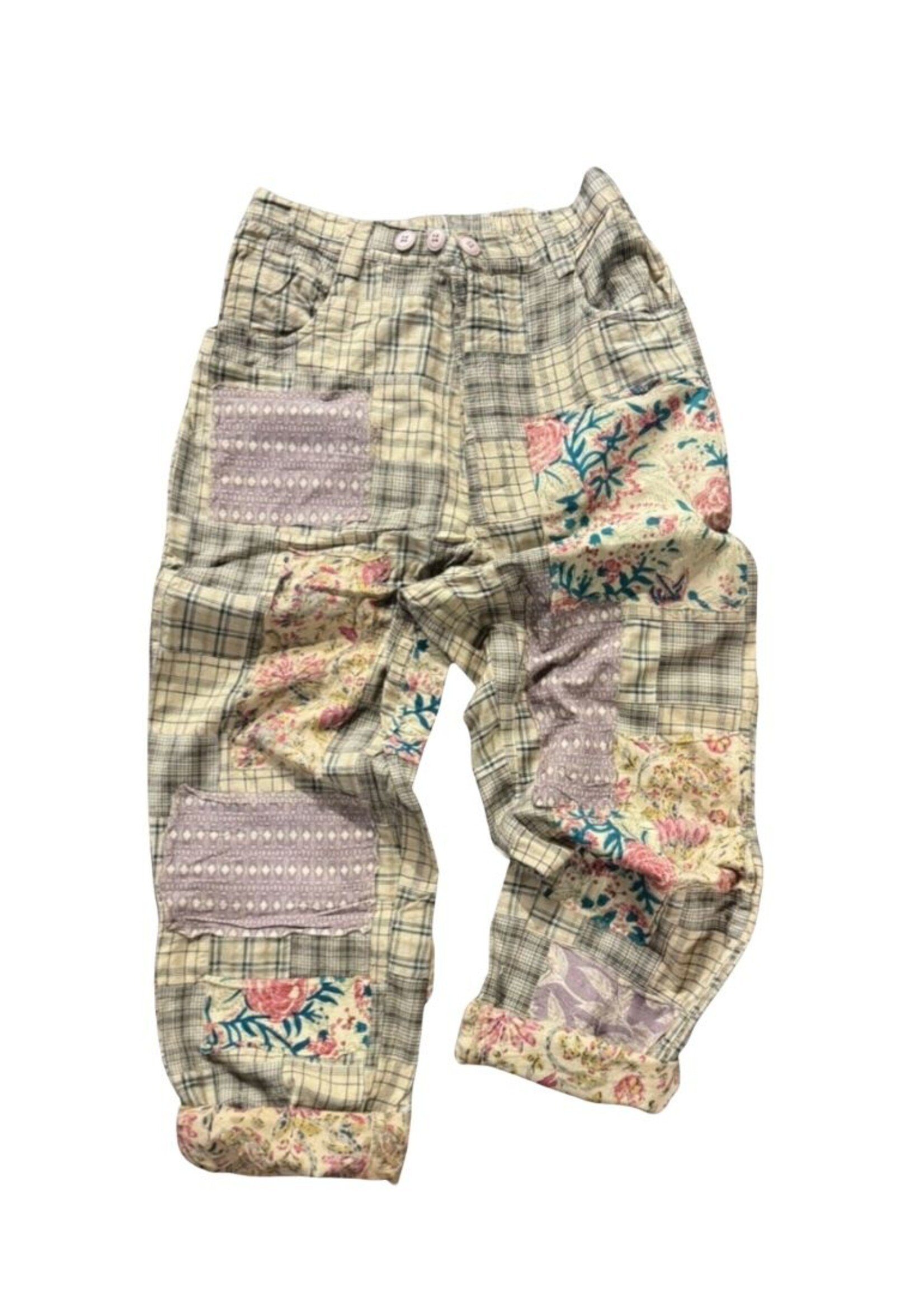 Jaded Gypsy Clothing Traveling On Pants Taupe Plaid