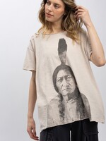 Blue Velvet Indian Print Tee Oatmeal