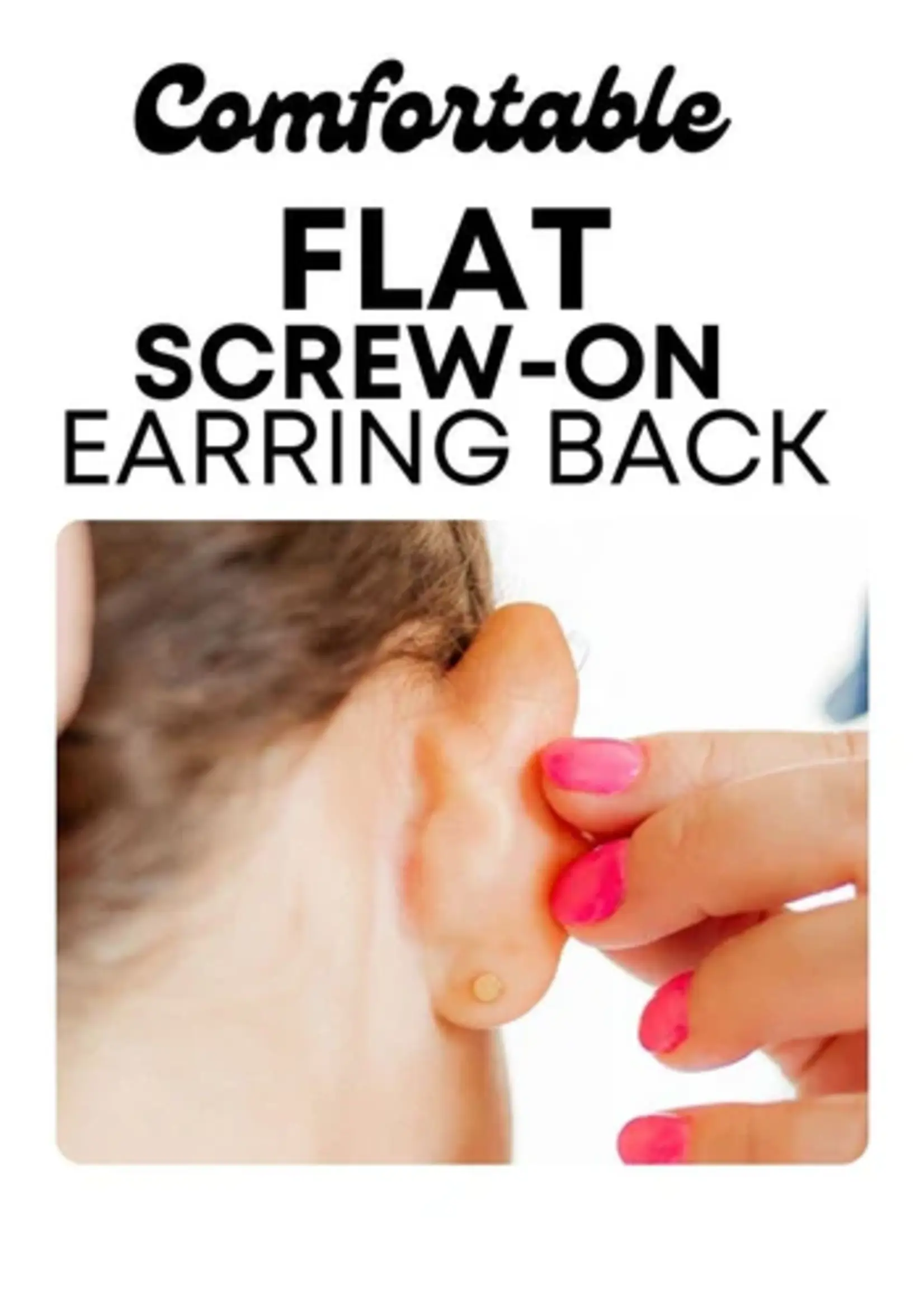 Linny Co Violet Heart Gold Screwback Stud Earrings