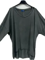 Oversized Hi-Low Knit Top L/.S One Size