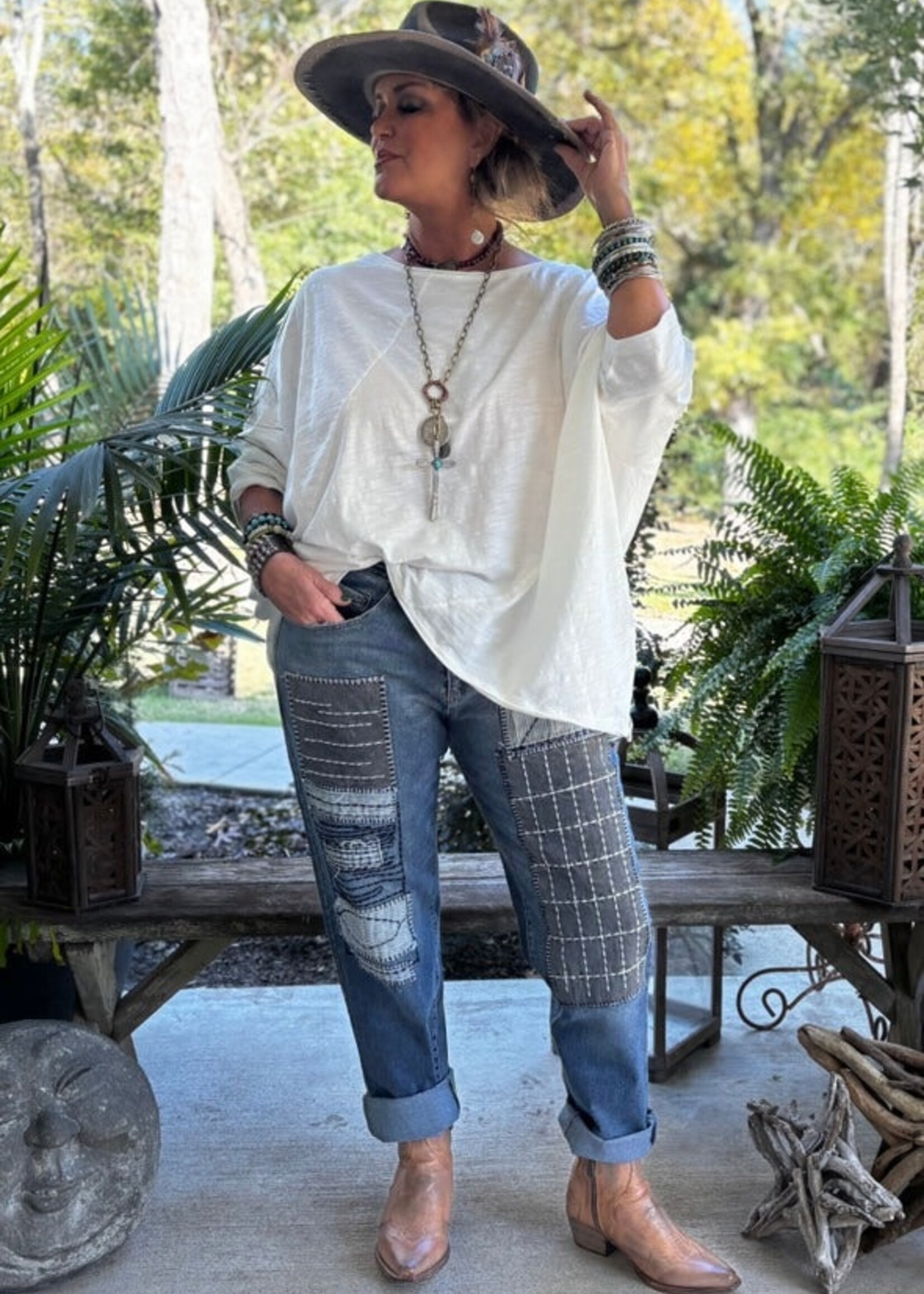 Jaded Gypsy Be Free Top Parchment One Size