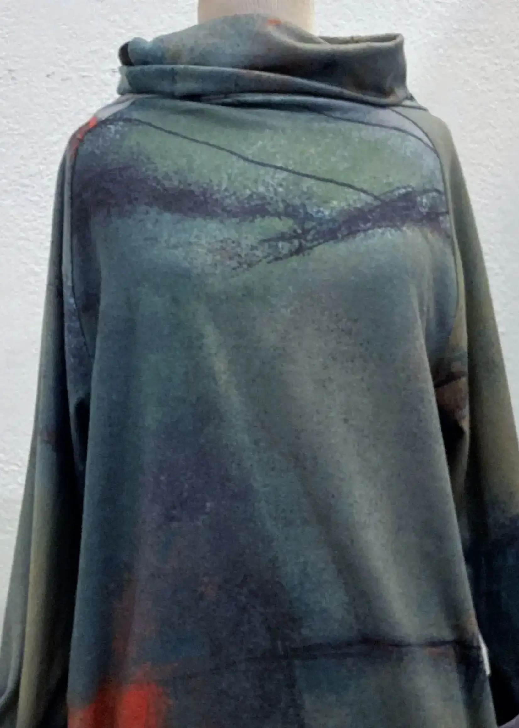 3 Potato Mock Turtleneck Top Abstract Octopus