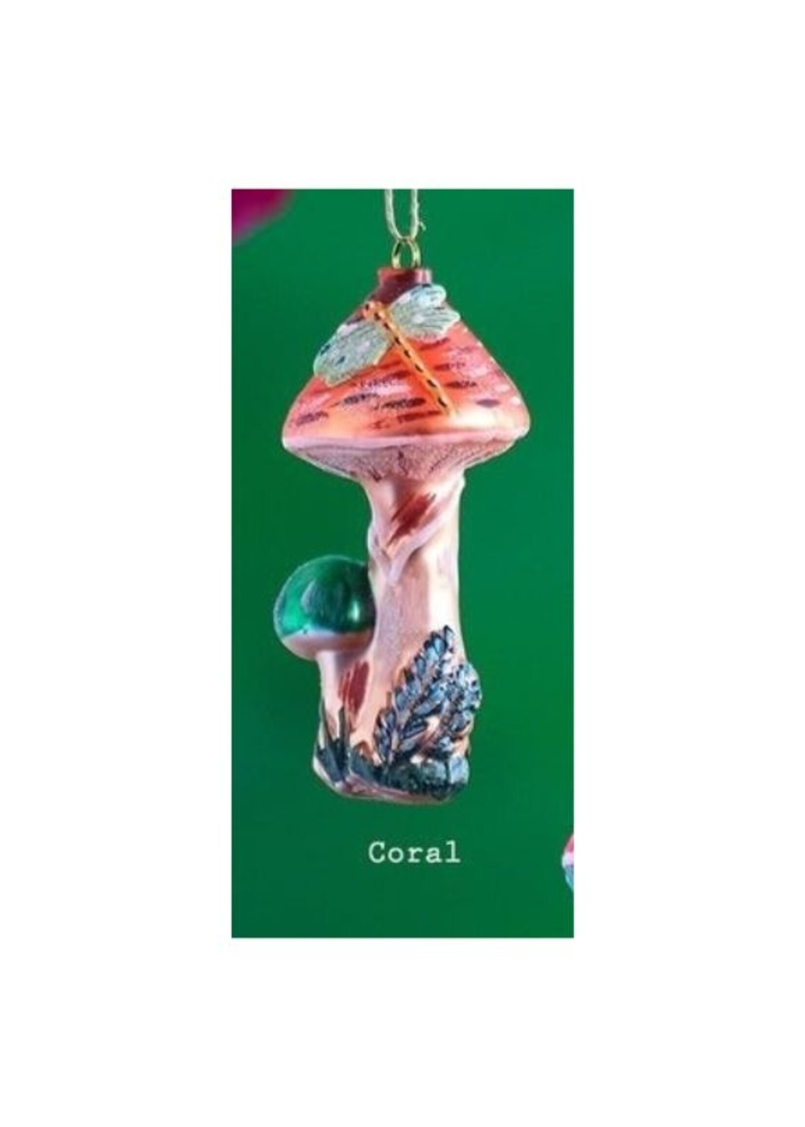 Nathalie Lete Nathalie Lete Garden Mushroom Ornaments 4.25"