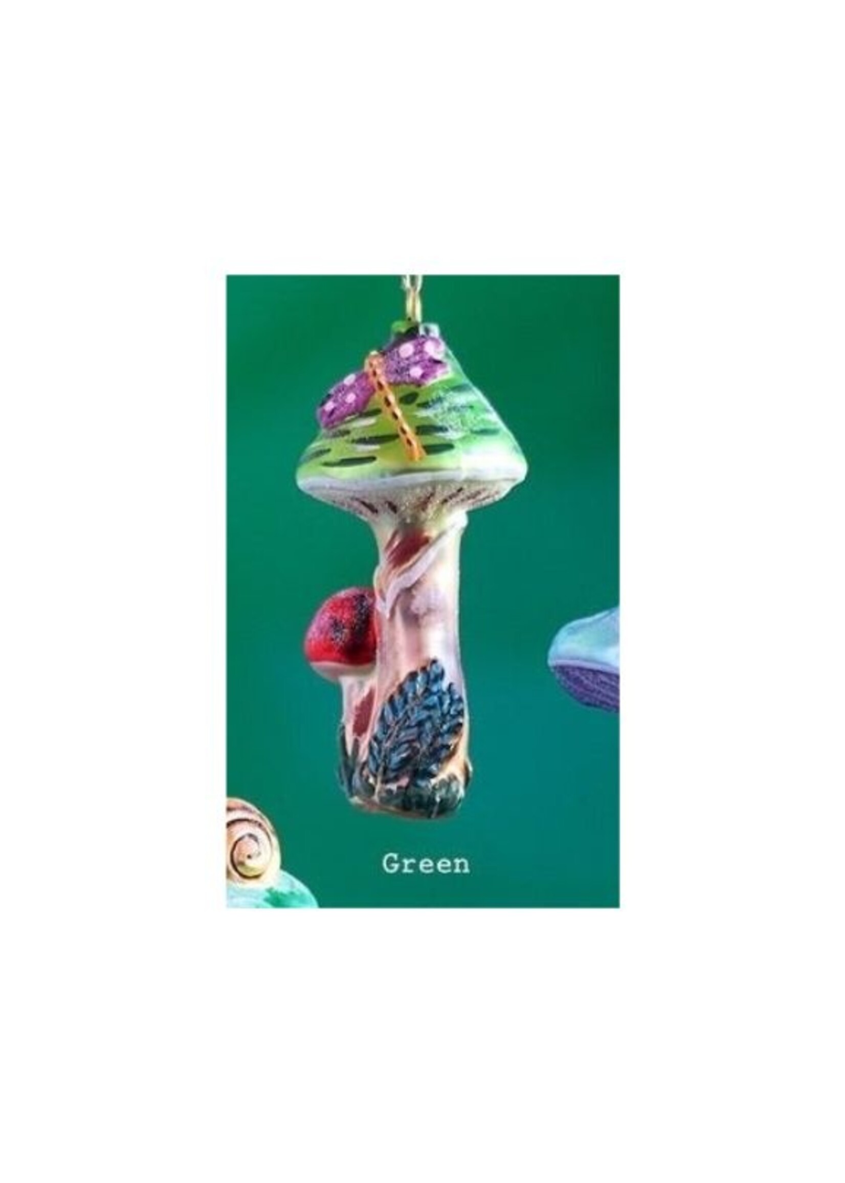 Nathalie Lete Nathalie Lete Garden Mushroom Ornaments 4.25"