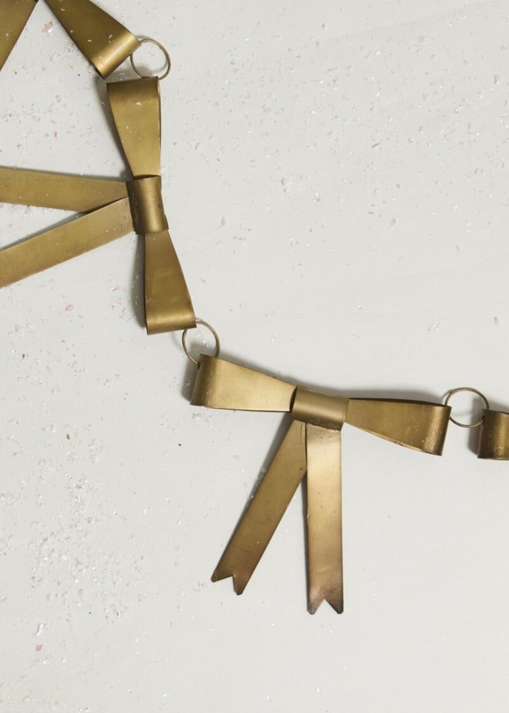 Metal Bow Garland Antique Gold 72"