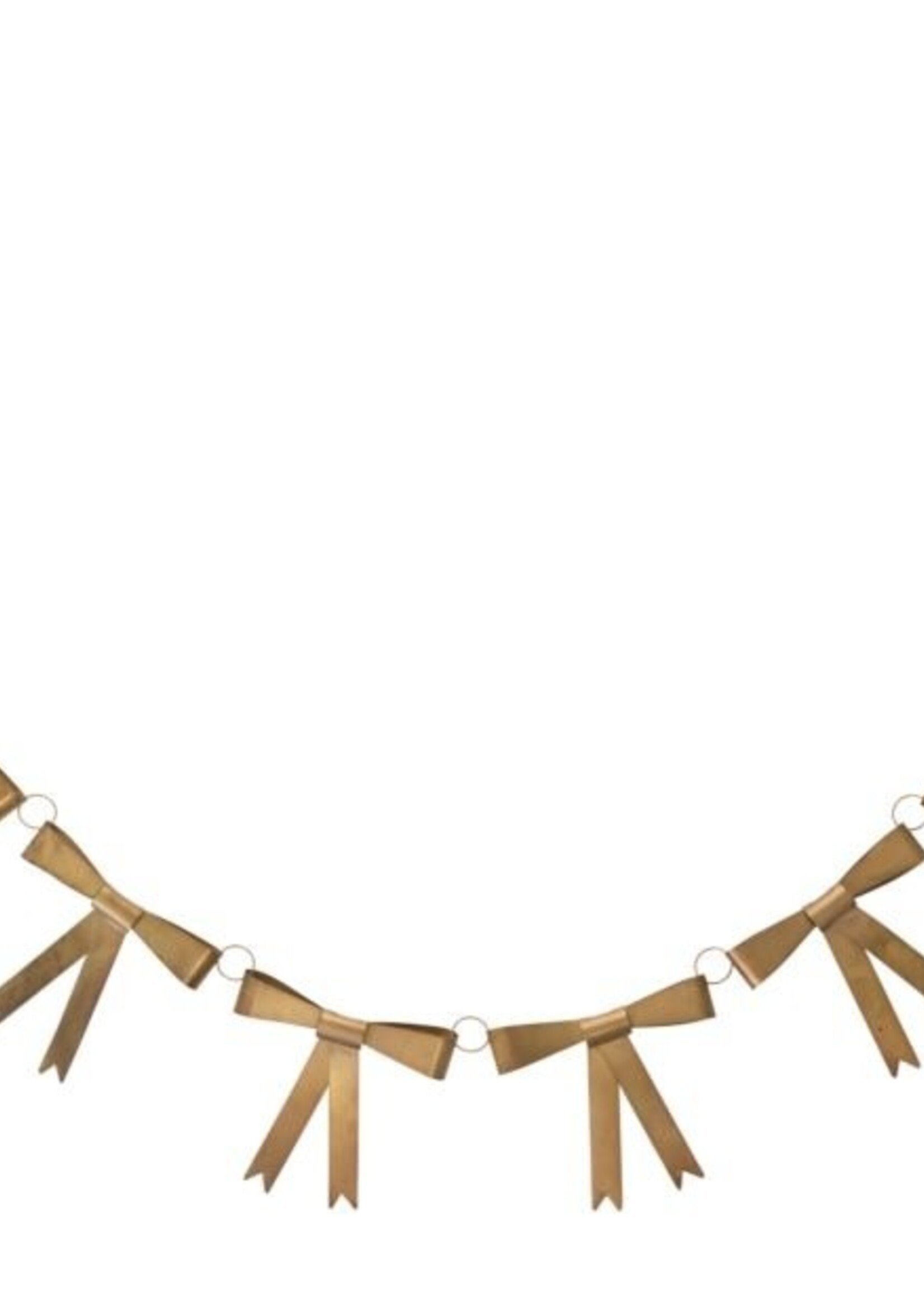 Metal Bow Garland Antique Gold 72"