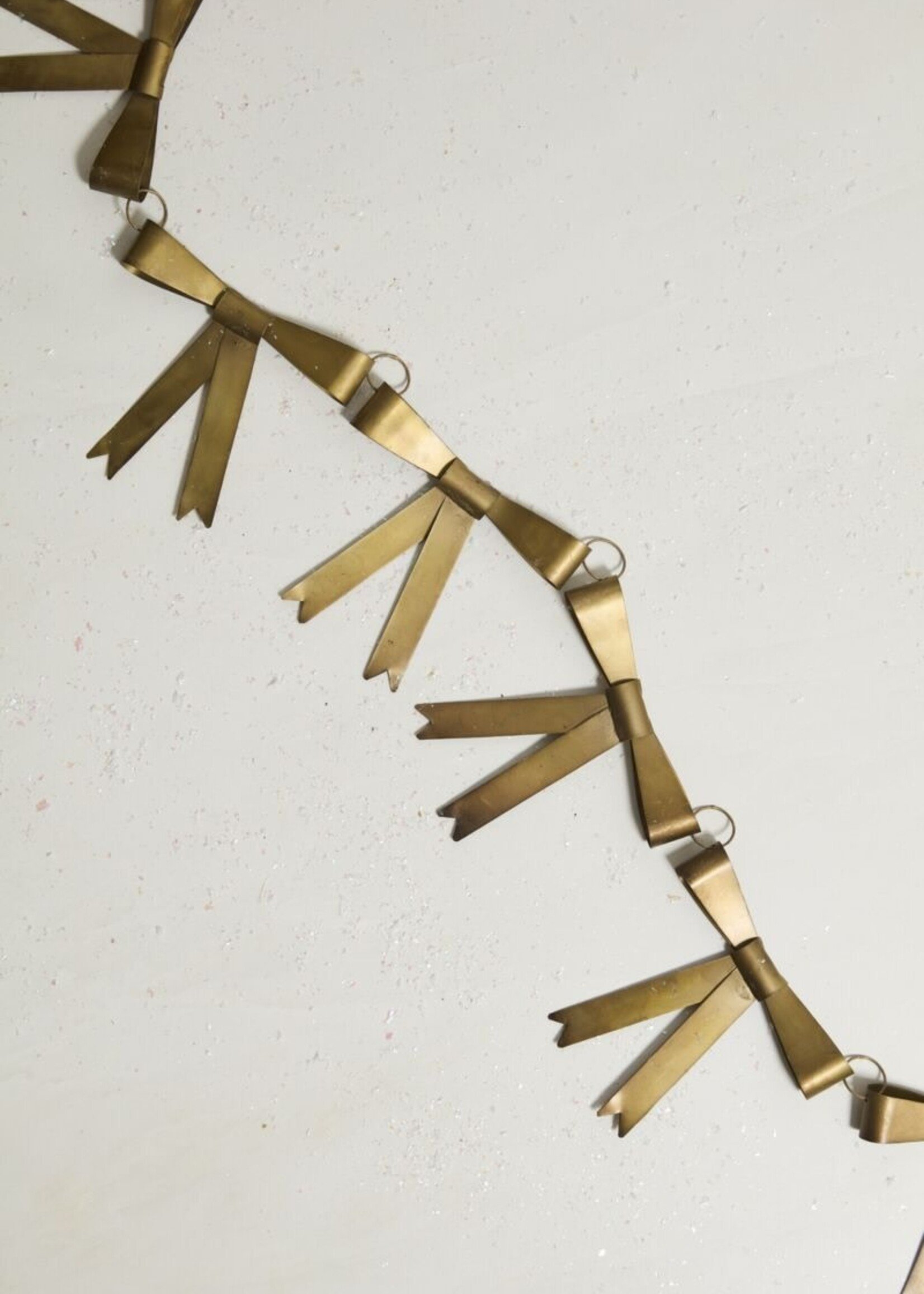 Metal Bow Garland Antique Gold 72"