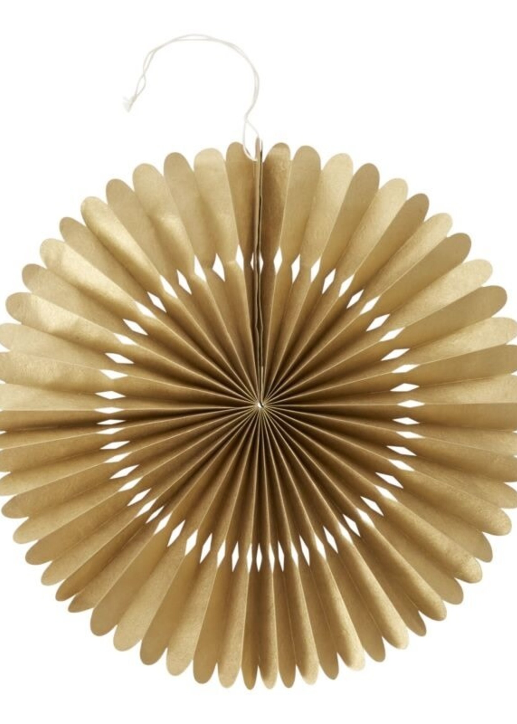 Burnished Paper Fan 16" Gold