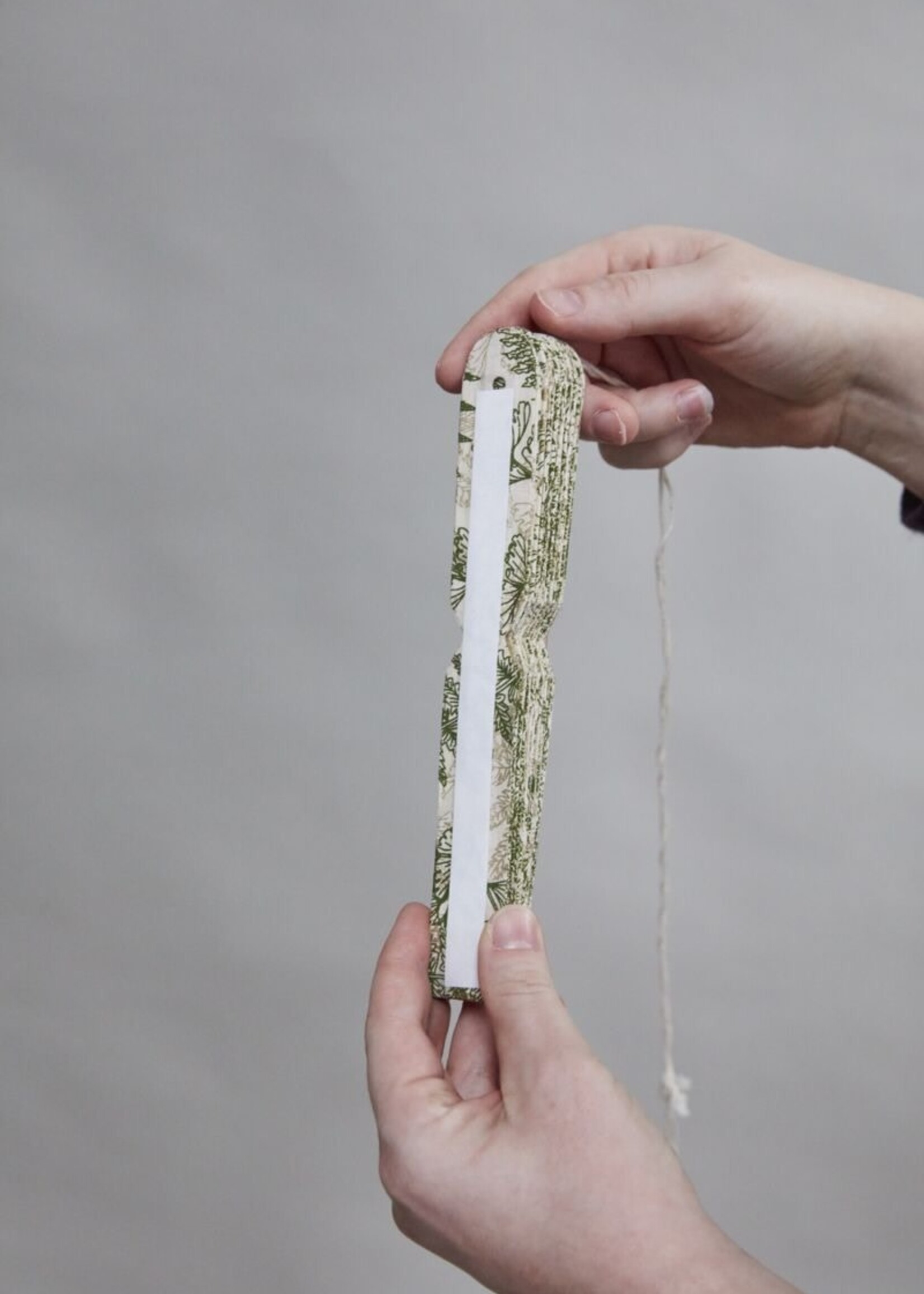 Jewel Tone Paper Fan 16" Lt Green