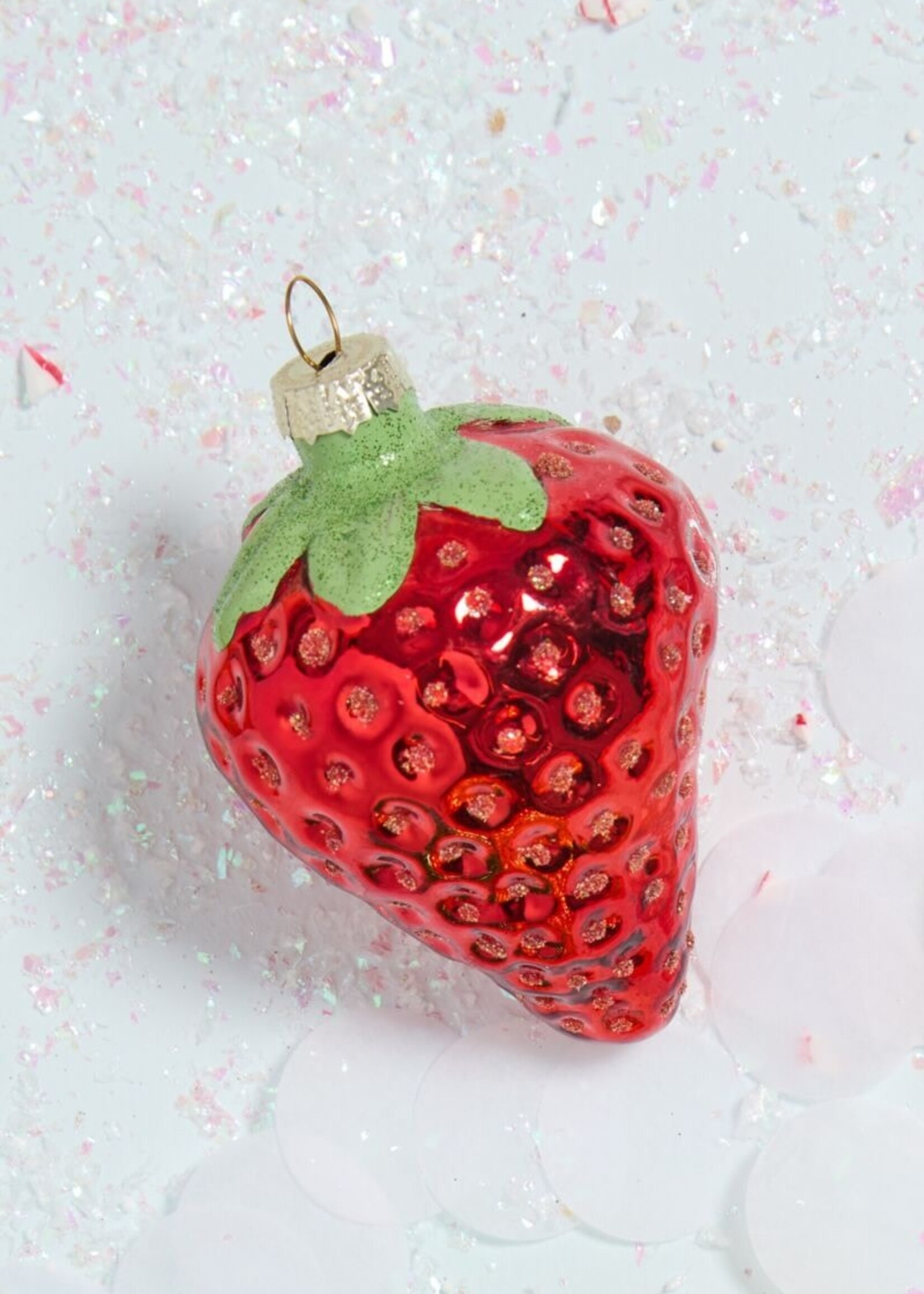 Strawberry Glass Ornament