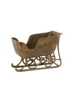 Vintage Gold Sleigh Centerpiece Planter