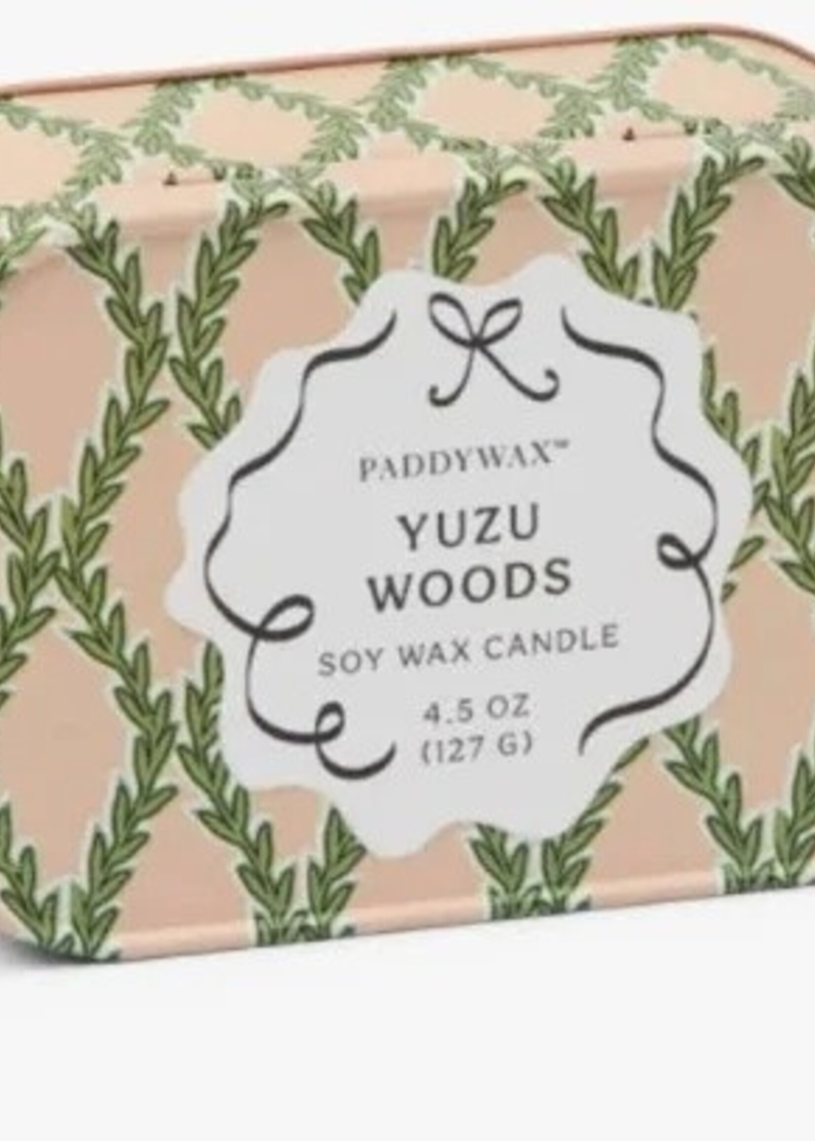Paddywax Candles CHÉRIE PRINTED TIN -YUZU WOODS