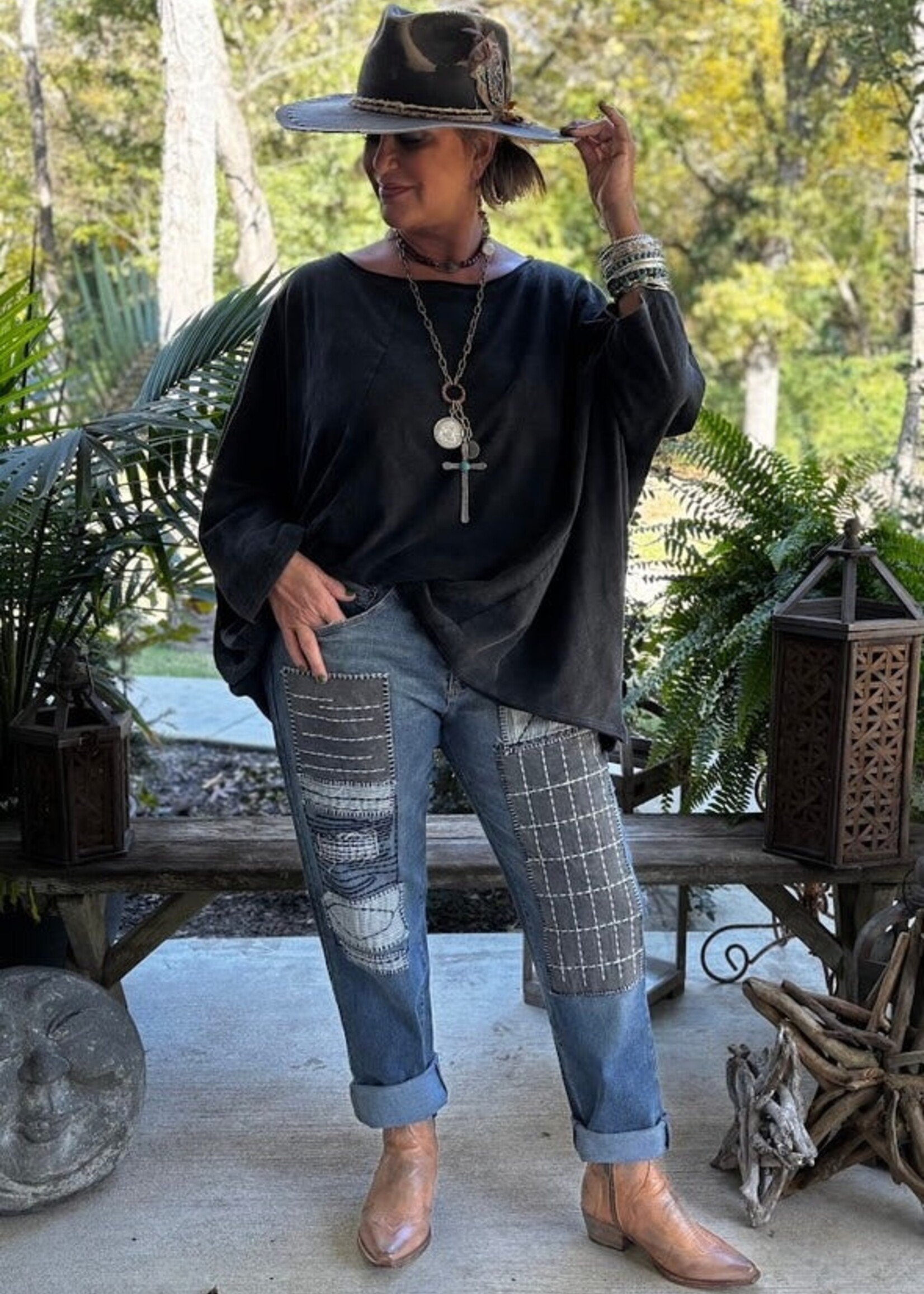 Jaded Gypsy Be Free Top Vintage Black One Size