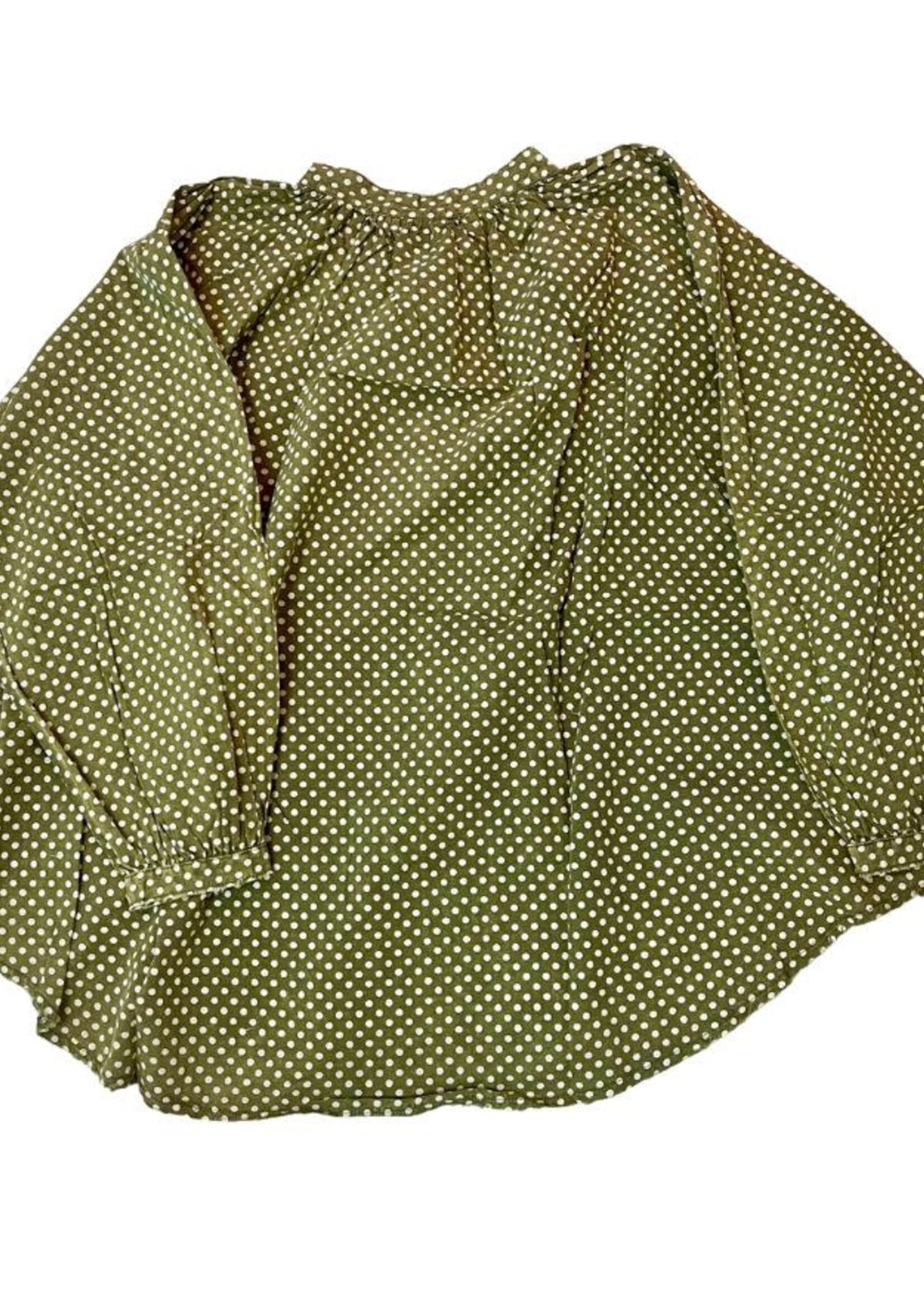 Jaded Gypsy Clothing Sweet Nothings Top Olive Dot One Size