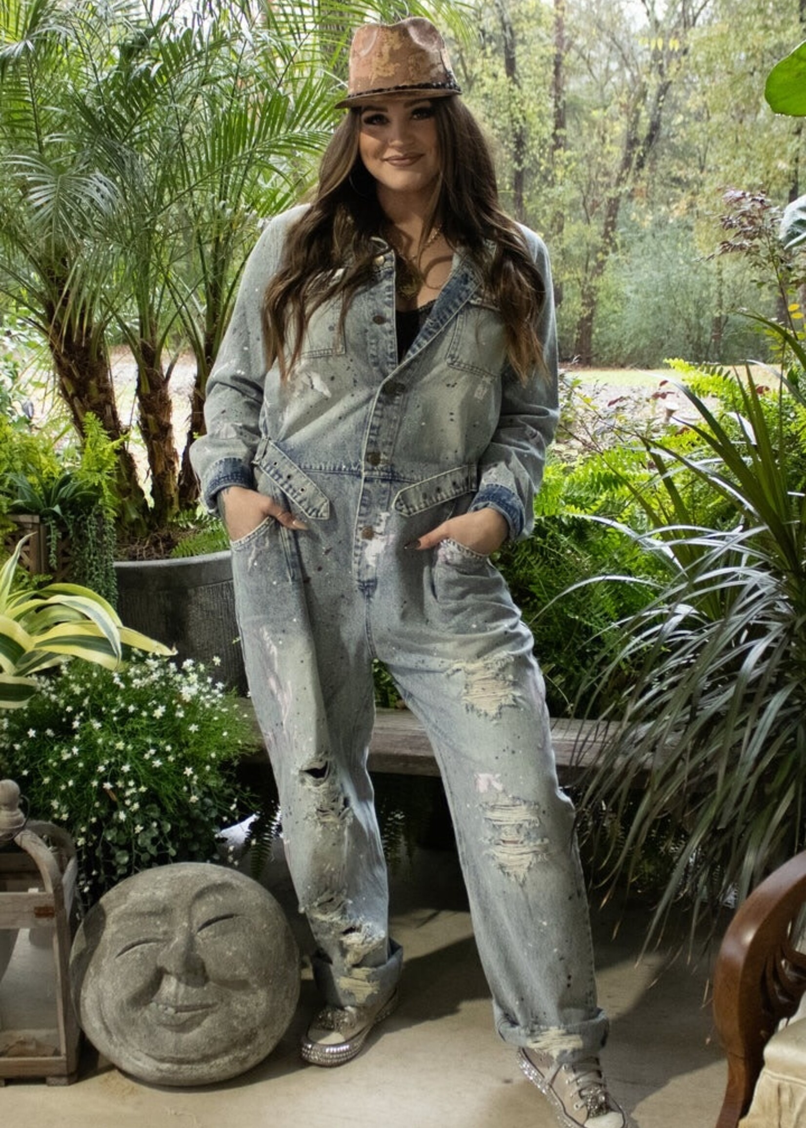 Jaded Gypsy Clothing Range Rider Denim Coverall Jumpsuit
