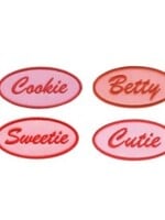 Pink Retro Name Tag Patch