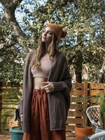 Bat wing sleeve cardigan Mocha One Size