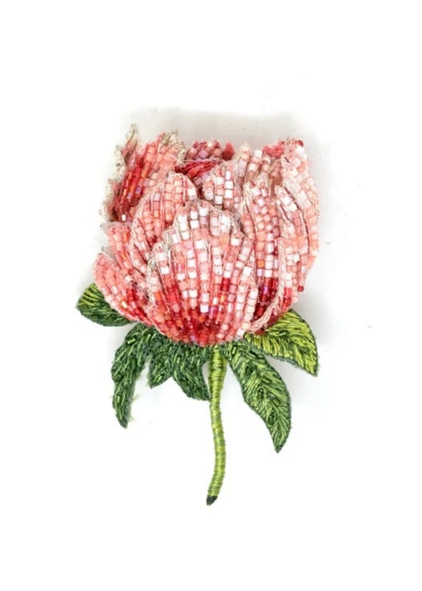 Trovelore Garden Peony Brooch Pin Handmade