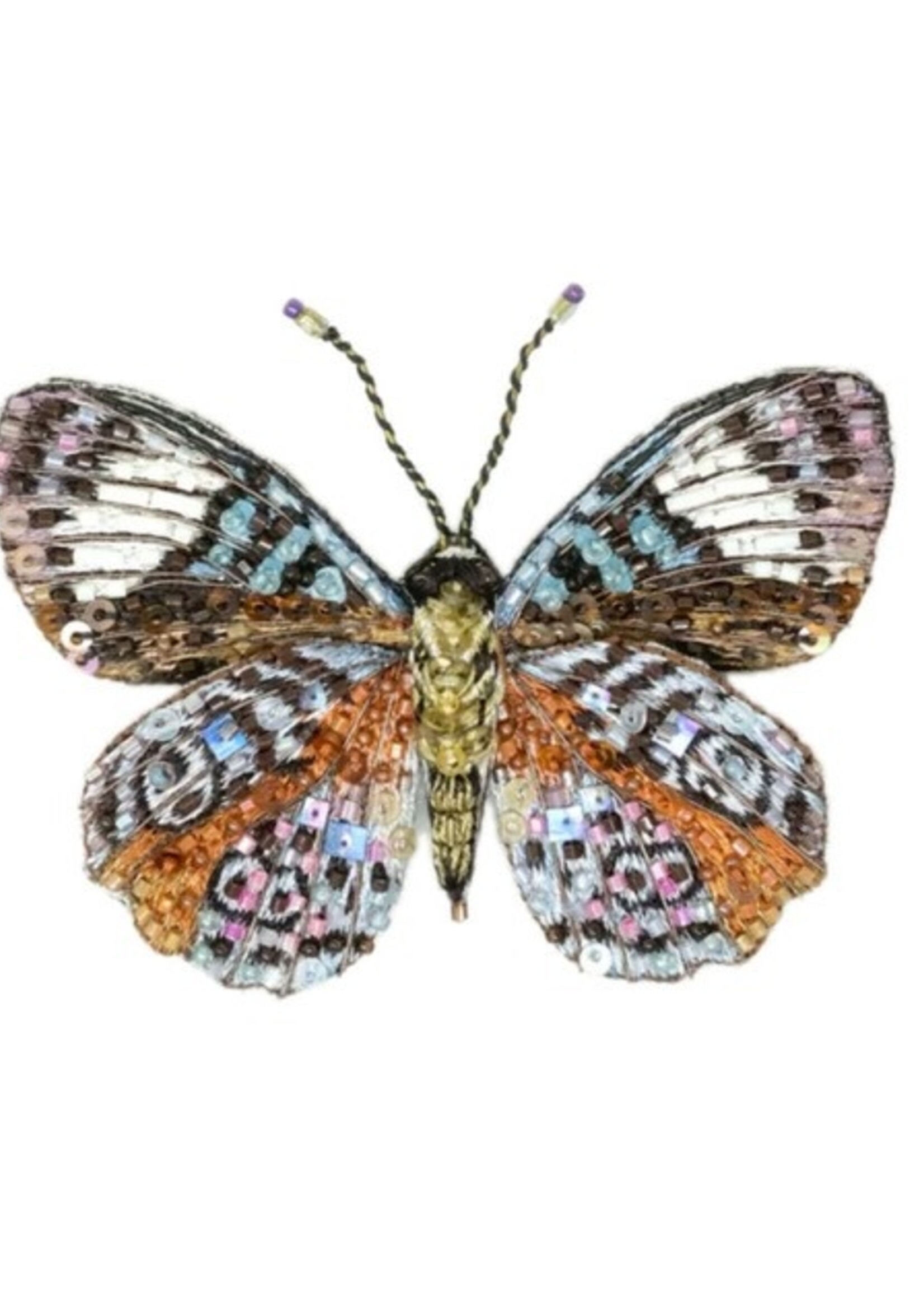 Trovelore Glorious Purplewing Butterfly Brooch Pin Handmade