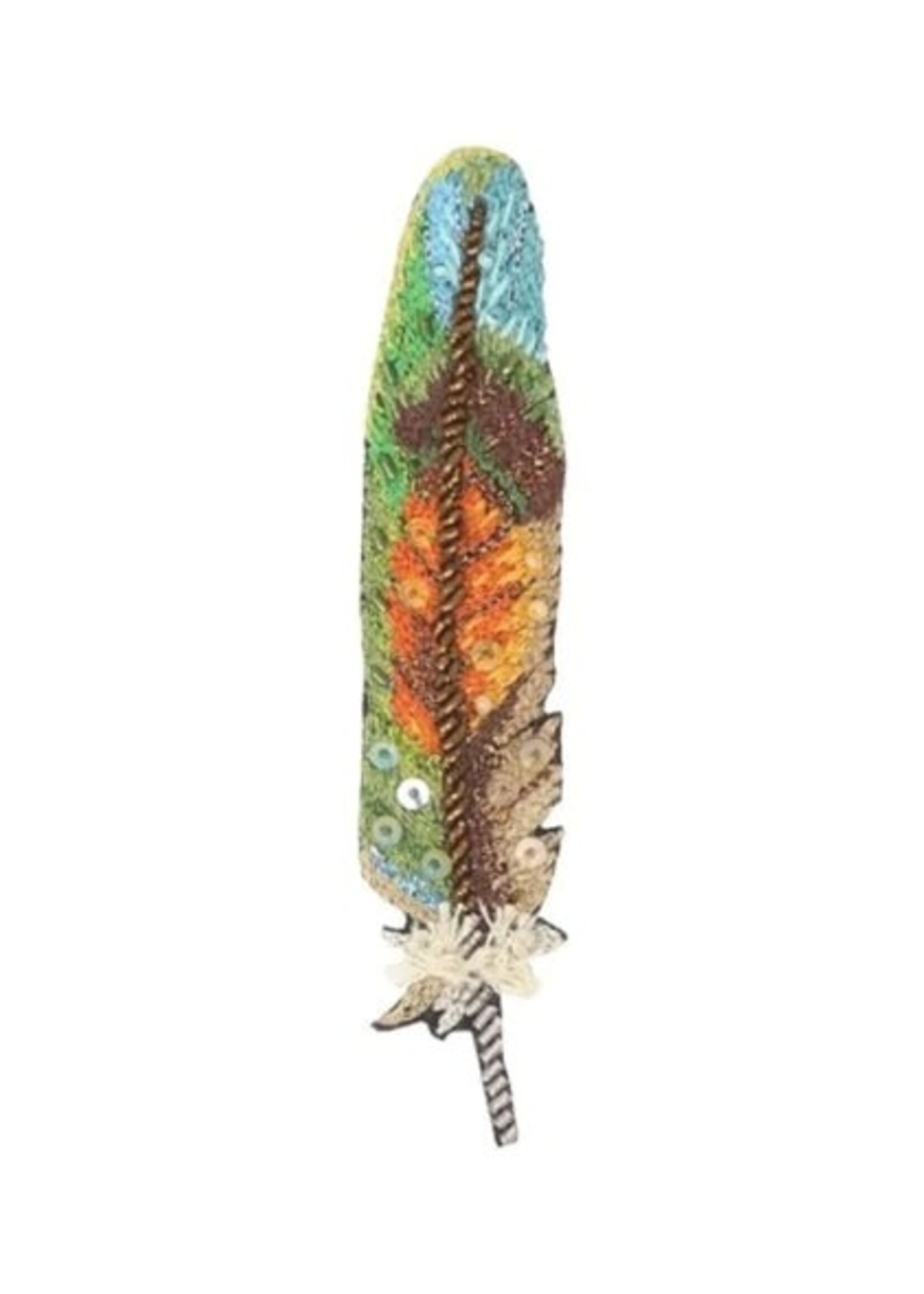Trovelore Lovebird Feather Brooch Pin Handmade