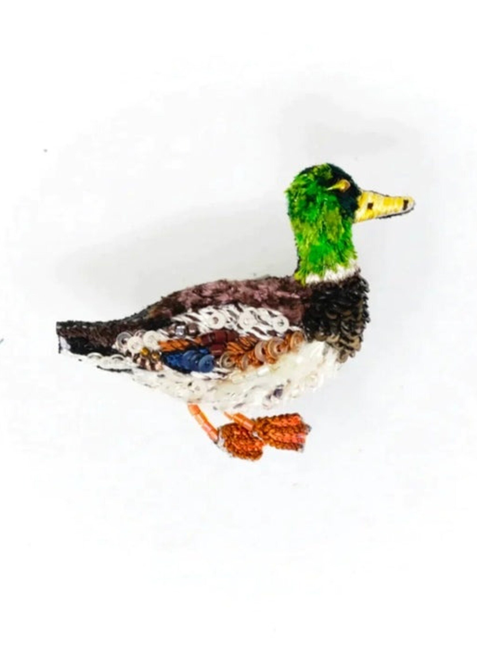 Trovelore Wild Mallard Brooch Pin Handmade