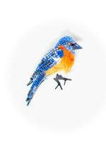 Trovelore Eastern Bluebird Brooch Pin Handmade PREORDER