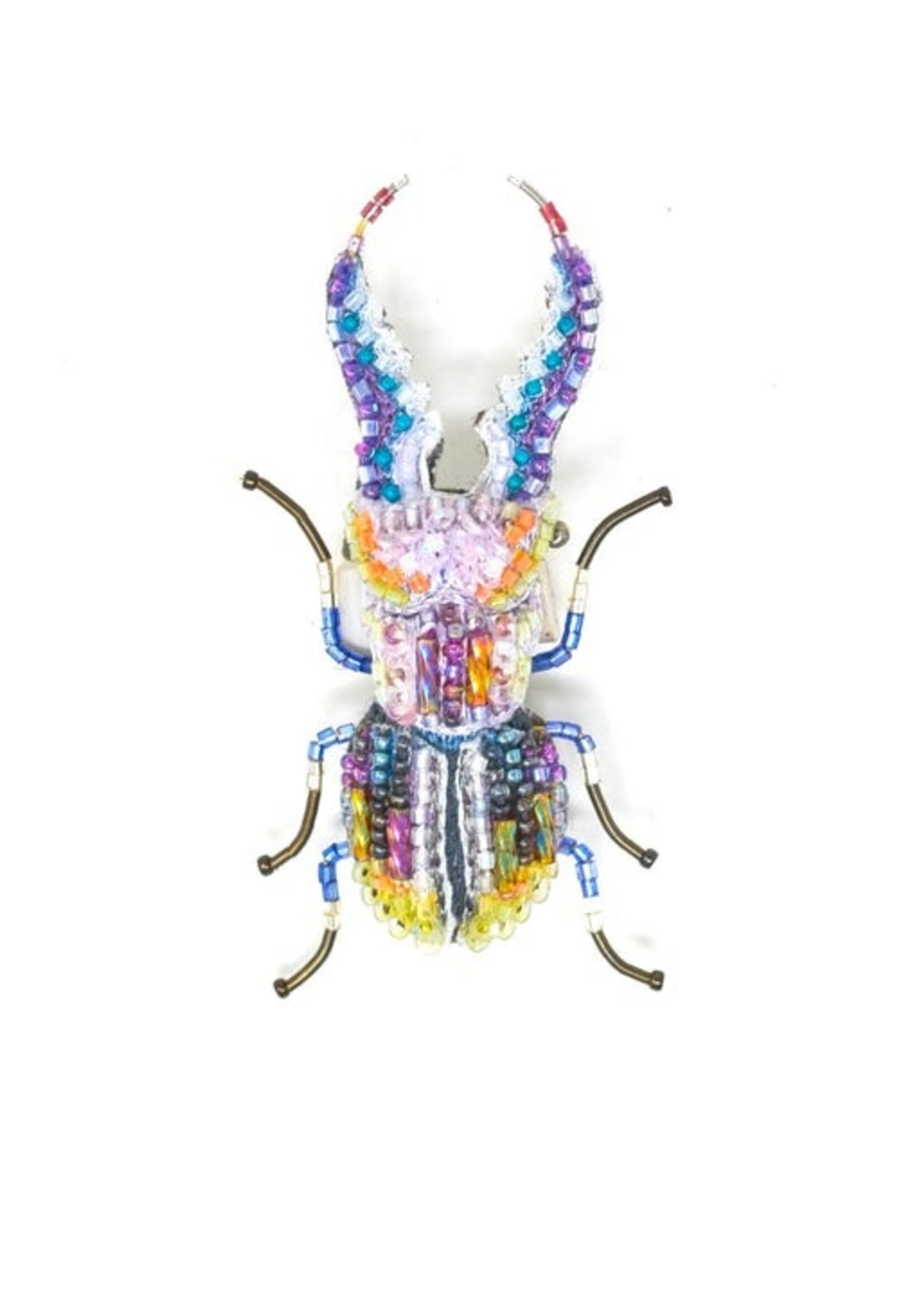 Trovelore Stag Pincer Beetle Brooch Pin Handmade
